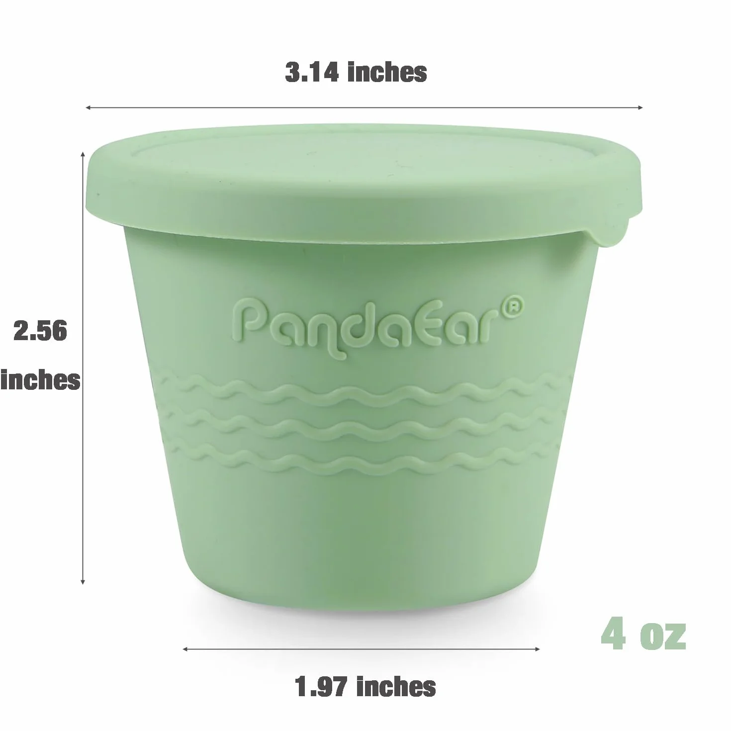 PandaEar Lot de 12 Contenants de Stockage en Silicone pour Aliments pour Bébés 120 ml Récipients Réutilisables
