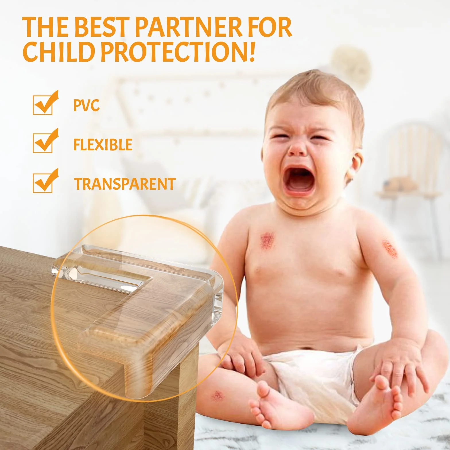 Lot de 20 Protections d'angle pour bébé en PVC, Protection Contre Les Meubles, Transparente