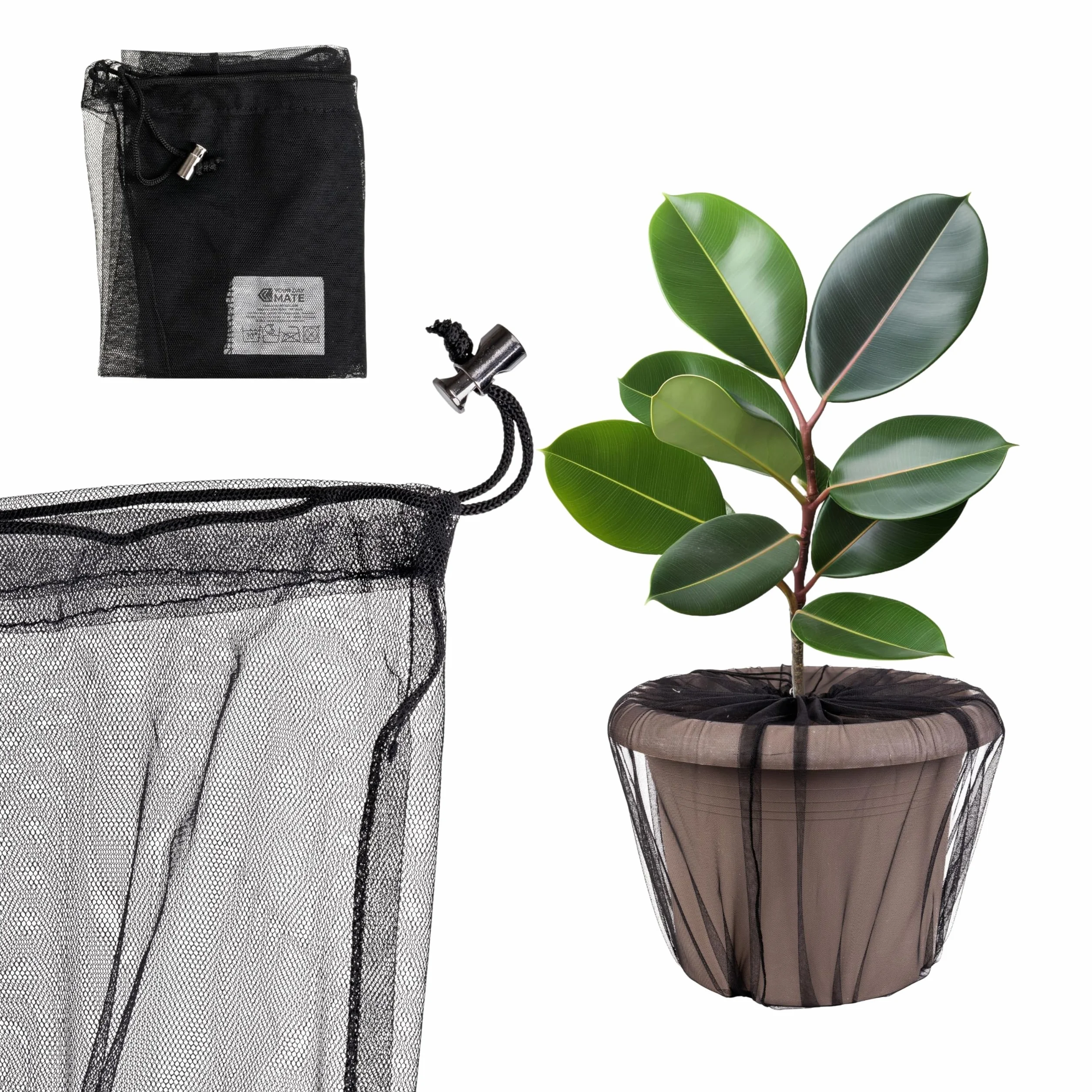 Filet de Protection des Plantes Sécurité Enfants 2 pcs Nylon Noir Ø 30 cm