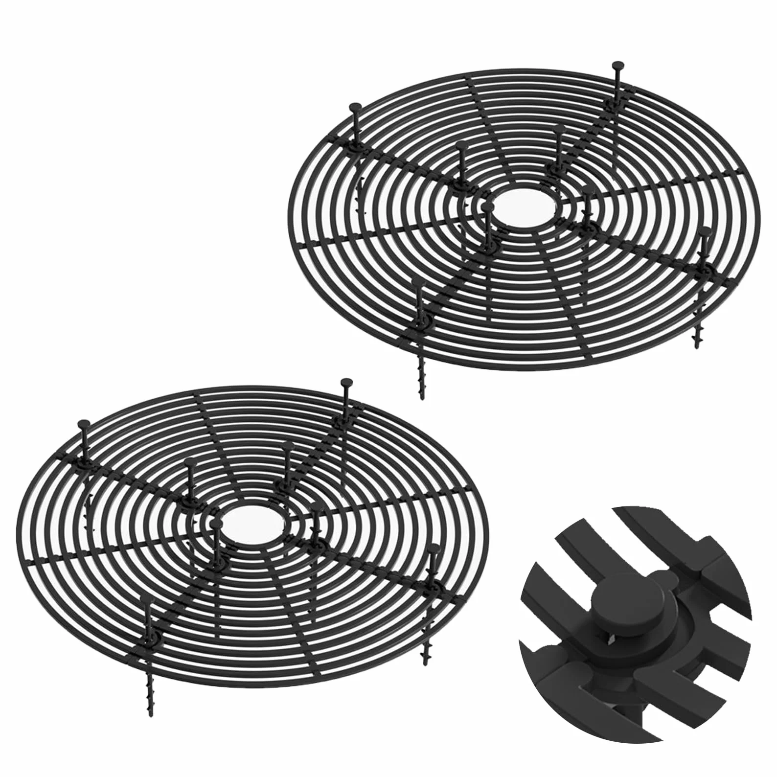 Lot de 2 grilles de protection pour pots de fleurs, chats, découpables