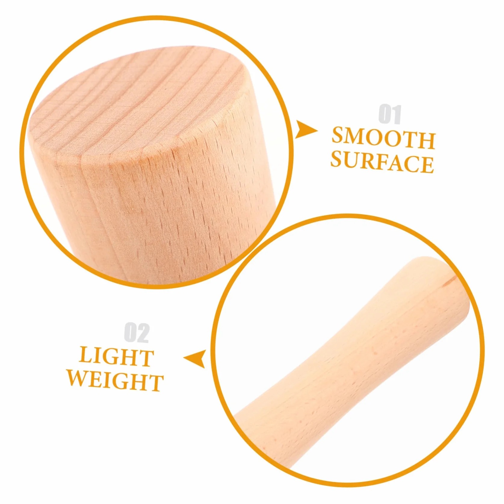 Pilon en bois ergonomique pour choucroute - Presse-herbes durable pour légumes