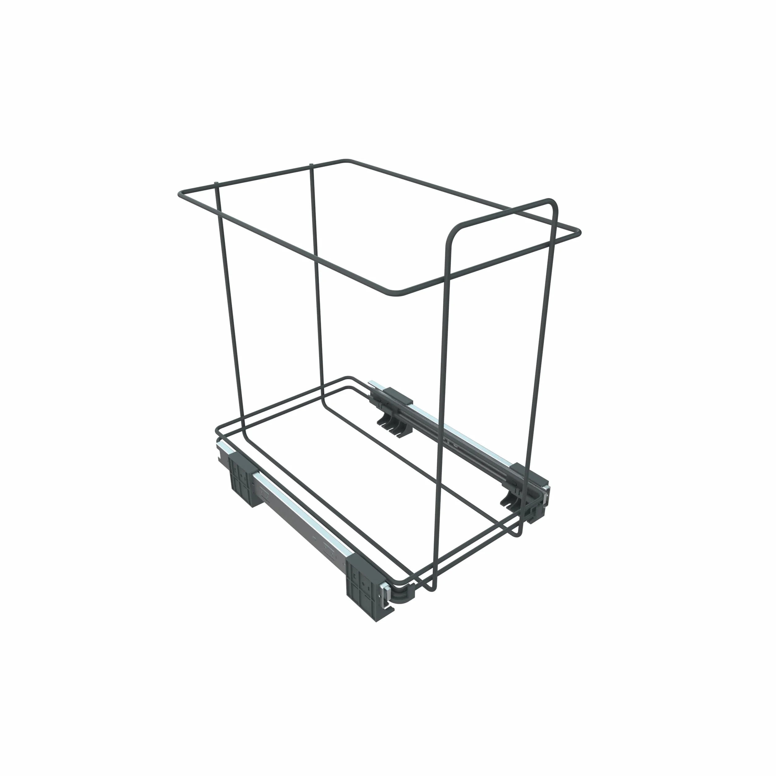 Elletipi Ecofil PF01 44B2 Poubelle de tri sélectif extractible, Plastique et métaux, Gris, 30 x 45 x 46 cm