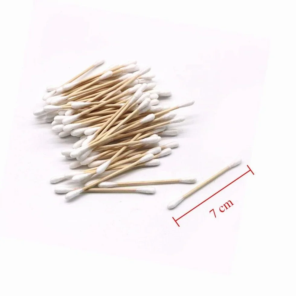 Bourgeons de Coton en Bambou 600 Pièces 6 Paquets Nettoyage Oreilles Biodégradables Double Tête