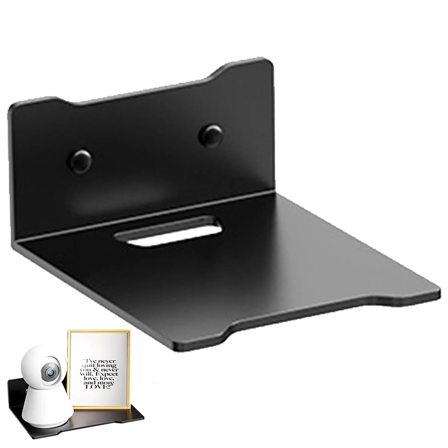Étagère murale pour modem et support de caméra | Support de rangement pour routeur et support | Étagère centrale de divertissement flottante | Petit support mural pour projecteur pour usage domestique
