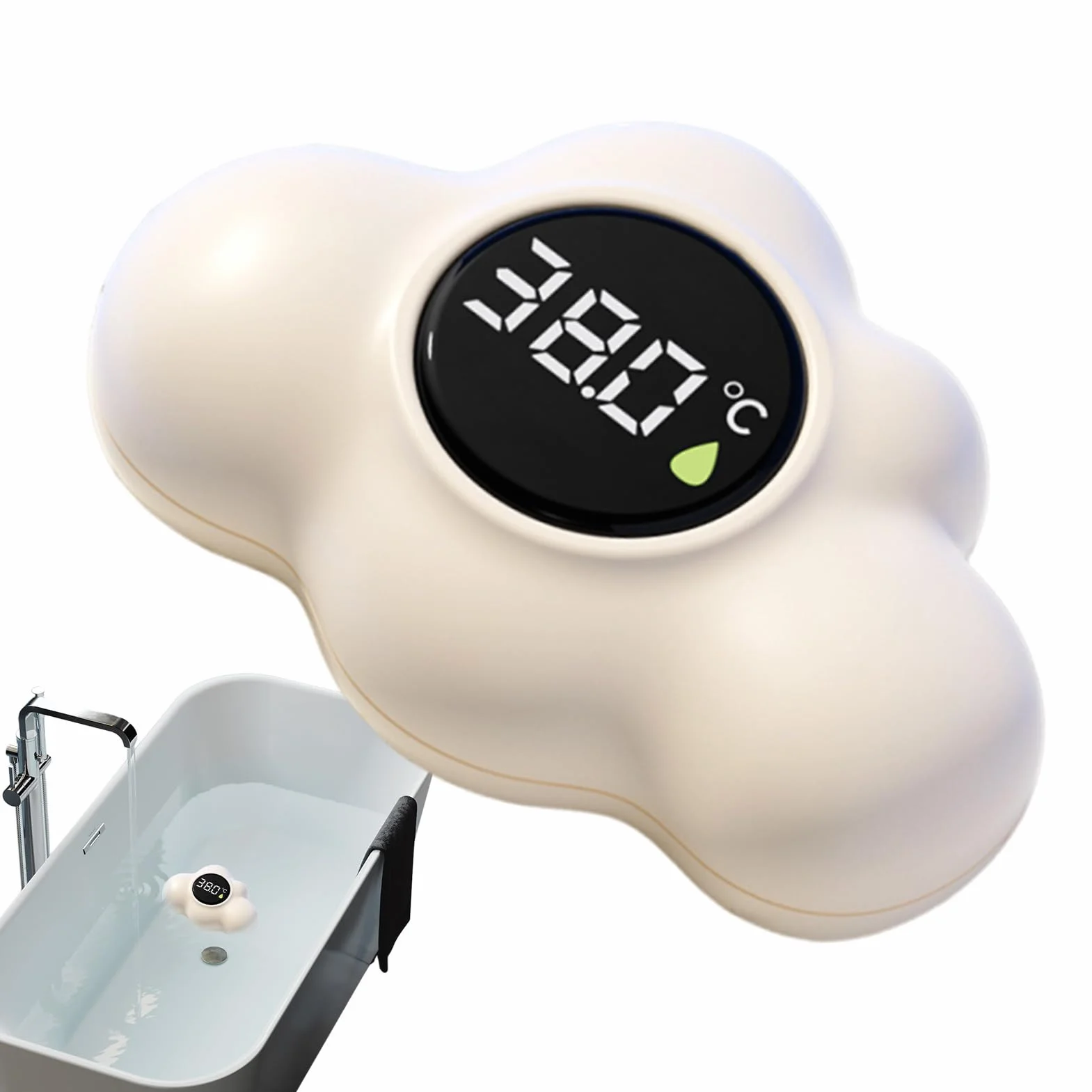Thermomètre de Bain Bébé Numérique Flottant avec Affichage LED