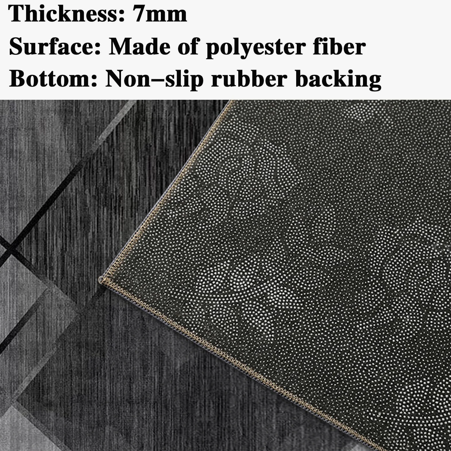 Tapis Couloir Long Moderne 80 x 200 cm Tapis Escalier Absorbant Paillasson Exterieur Tapis Cuisine Devant Evier Antidérapant et Lavable Tapis de Passage pour Cuisine Salon Chambre Entree Interieur