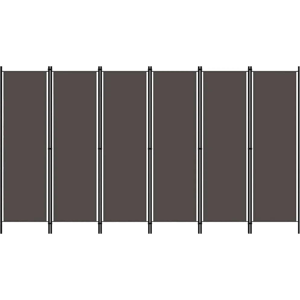 vidaXL Cloison de séparation 6 Panneaux Anthracite 300x180 cm