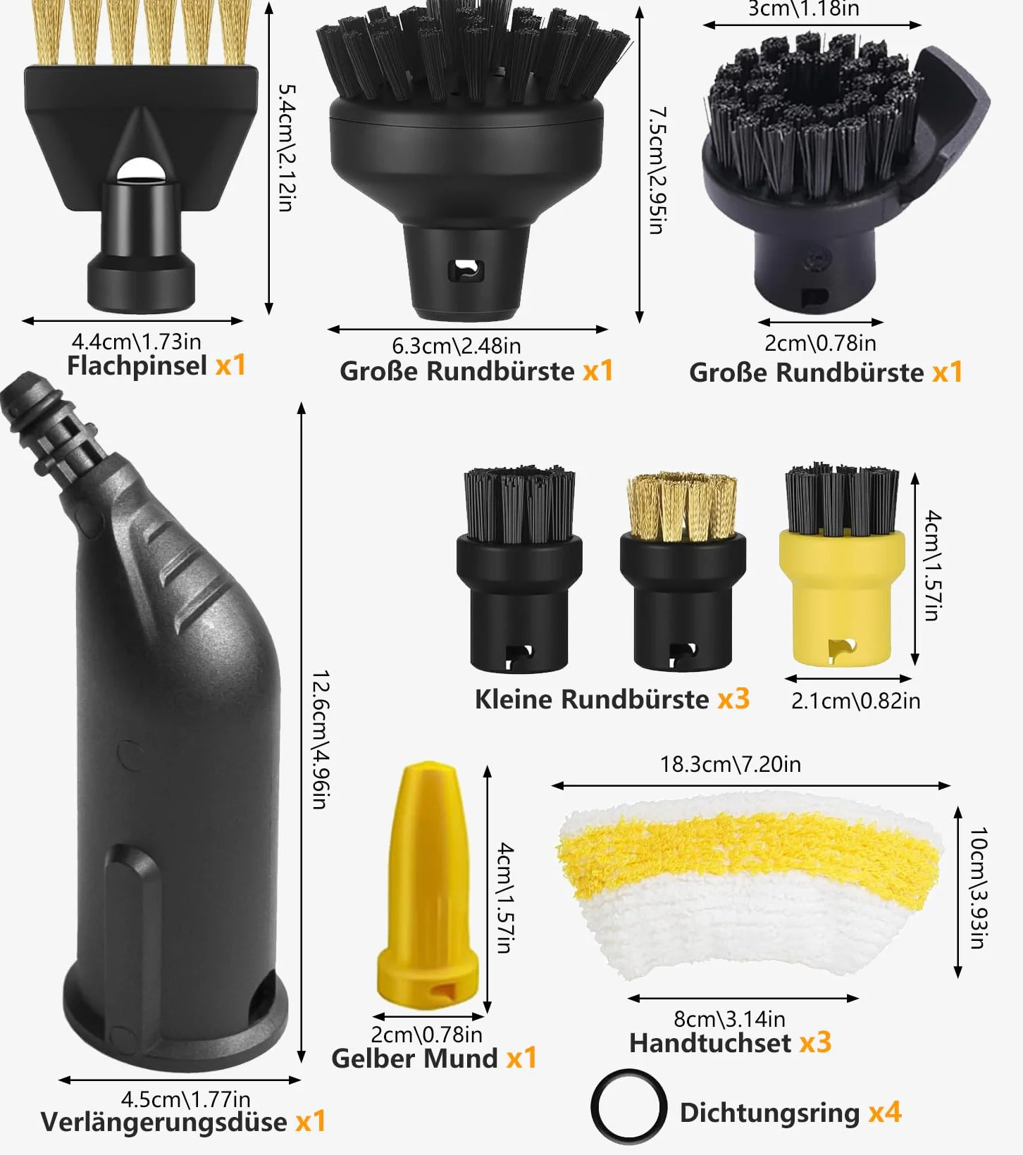 Karcher SC3 SC4 SC5 SC2 SC1 Accessoires Nettoyeur Vapeur 15 Pièces