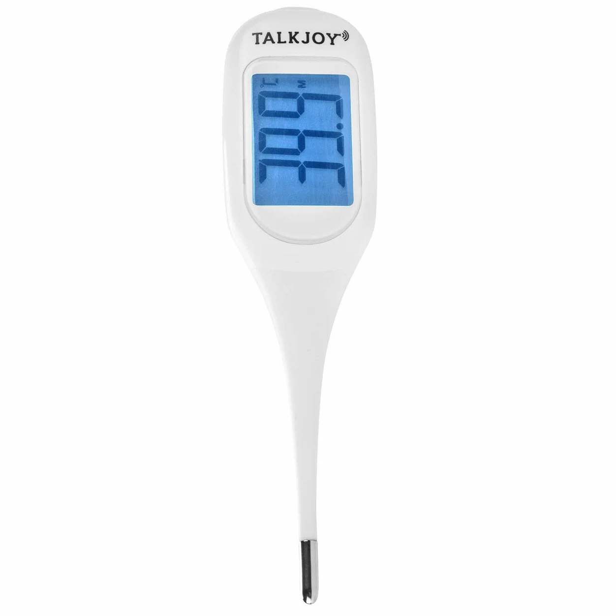 Thermomètre parlant avec affichage vocal numérique à pointe flexible pour aveugles et personnes âgées