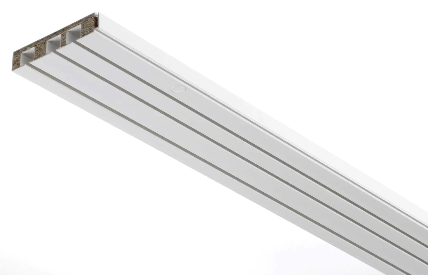Gardinia Rail pour Rideaux GE3 avec Montage sur châssis, 3 Rails, Plastique, 150 cm, Blanc