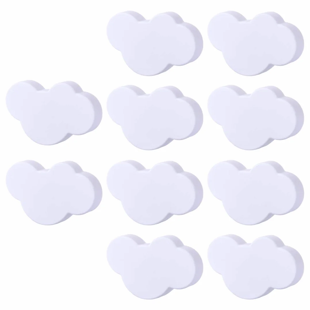 Bouton de Meuble Enfant Nuage, Lot de 10 Poignée Porte avec Vis 25mm
