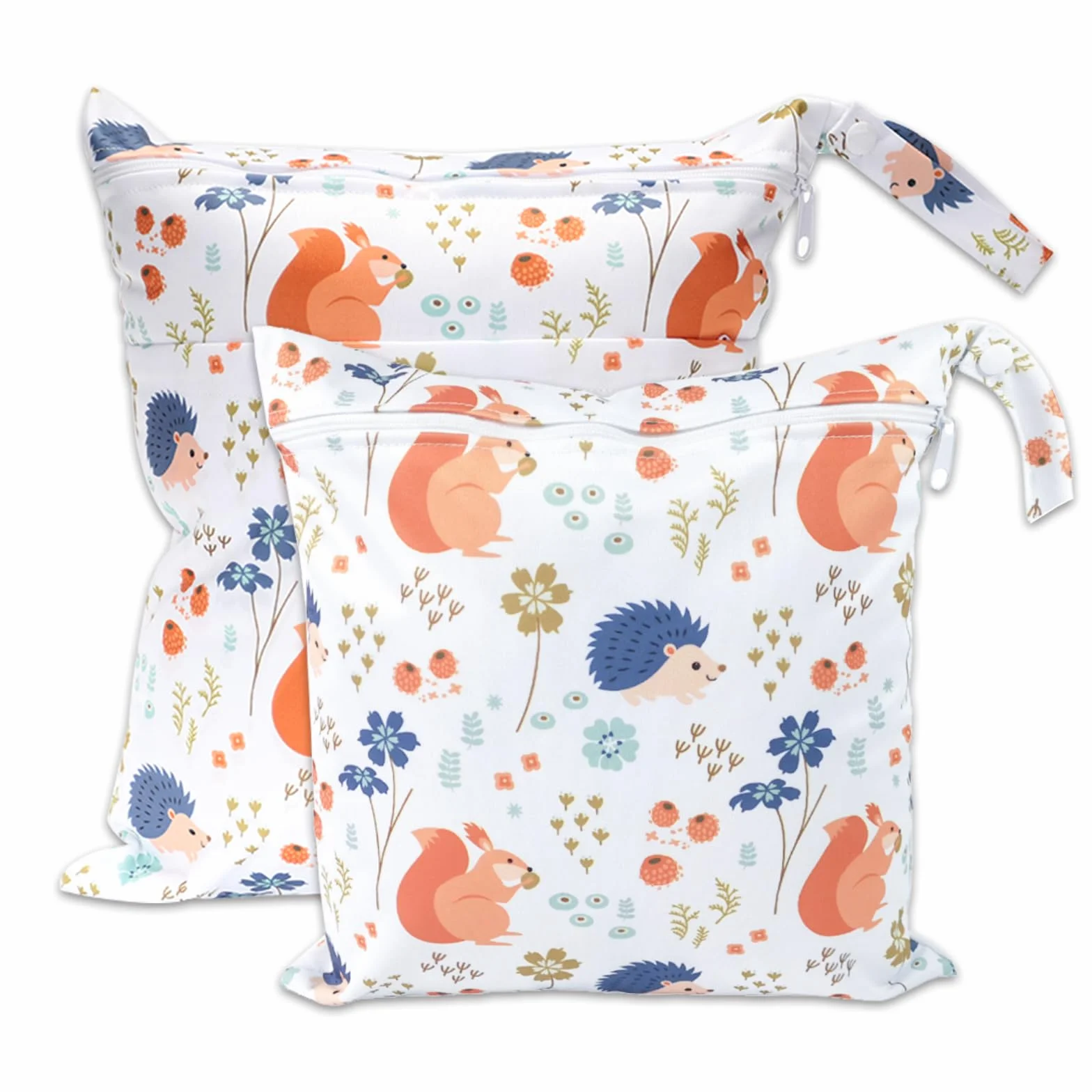 Sac à Couches Lavables 2 Pièces, Sac de Couche Réutilisable Imperméable pour Bébé Voyage Plage
