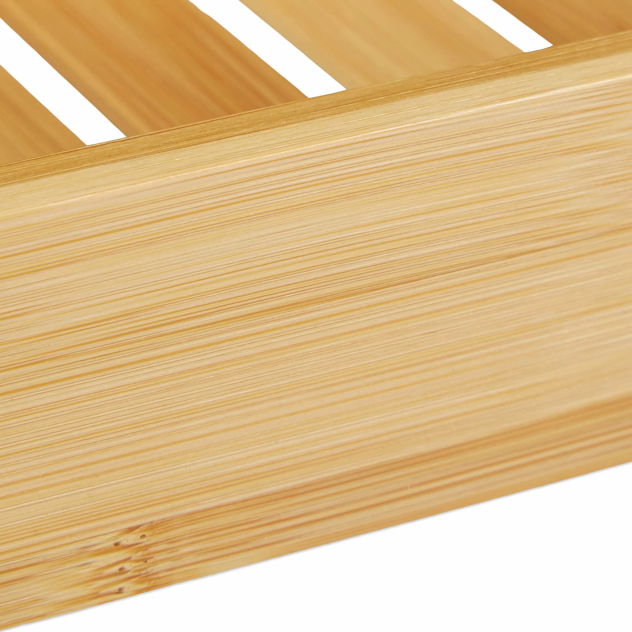 Relaxdays Pont de baignoire en bambou 4,5 x 68,5 x 14,5 cm plateau de bain nature