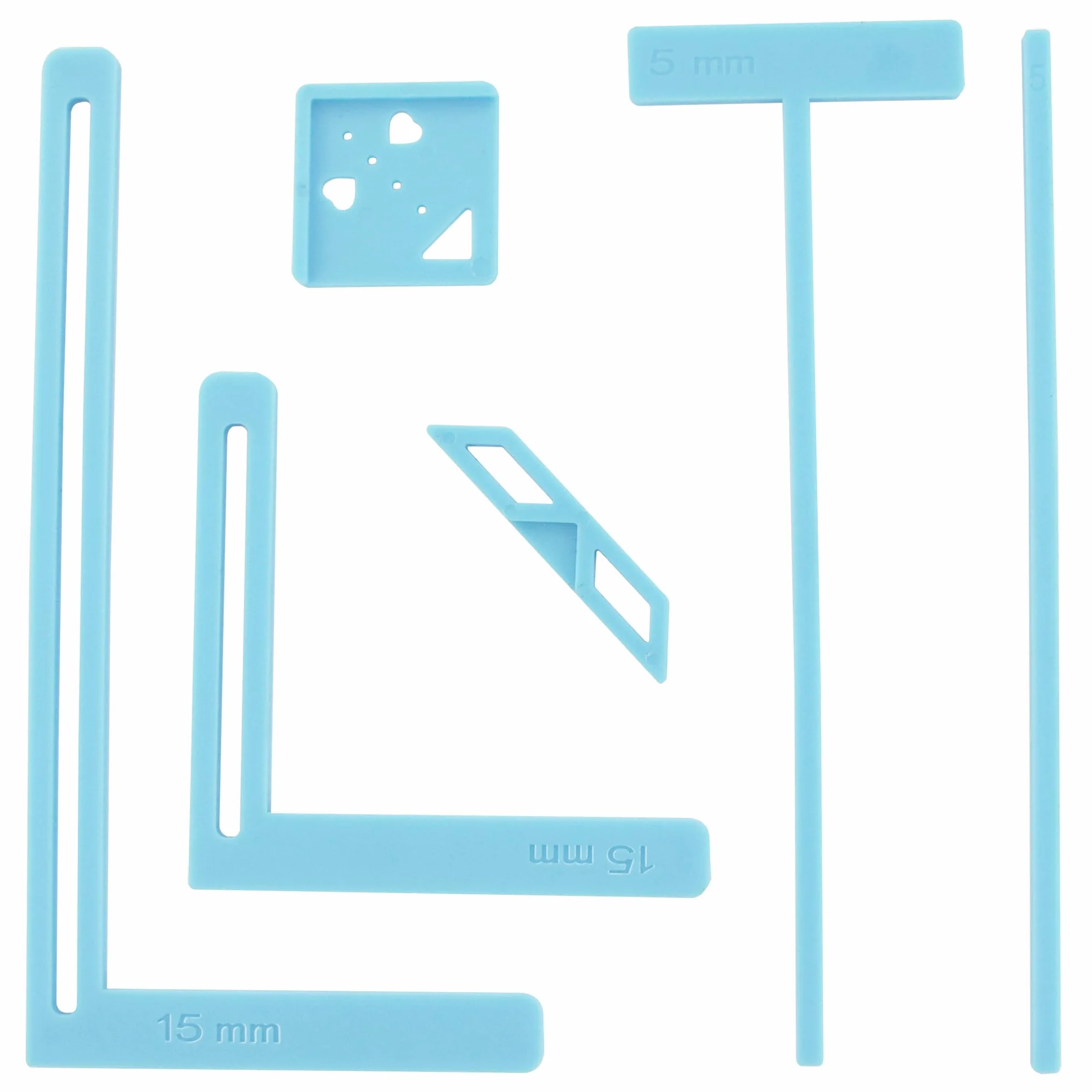 Lot de 6 outils de scrapbooking pochoirs guides découpe pour débutants