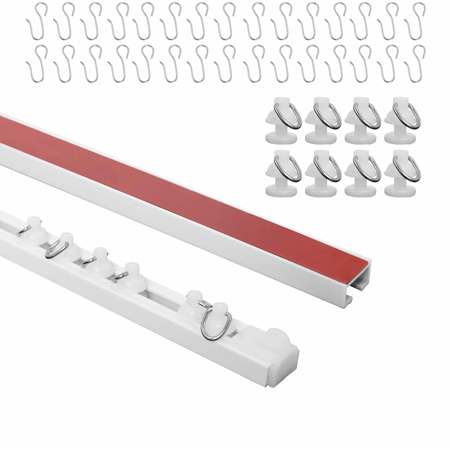 Tringle à Rideau Adhésive 3 Mètres Rails Sans Perçage pour Plafond et Mur