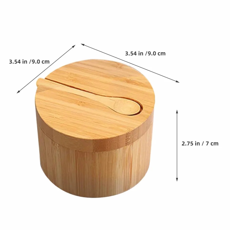 MAGICLULU Boîte à Condiment avec Couvercle Récipient à Épices Rond pour Sel et Poivre