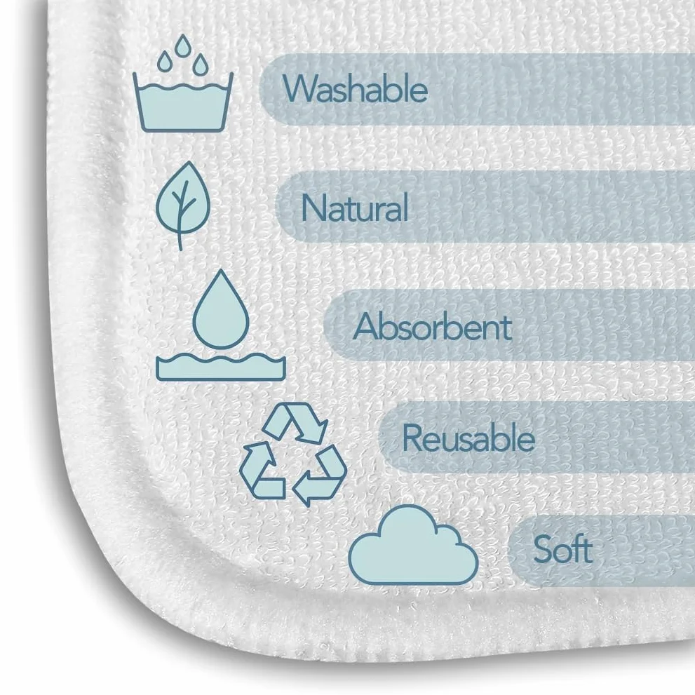 Inserts en coton écologique pour couches de bébé ultra absorbantes réutilisables Lot de 5