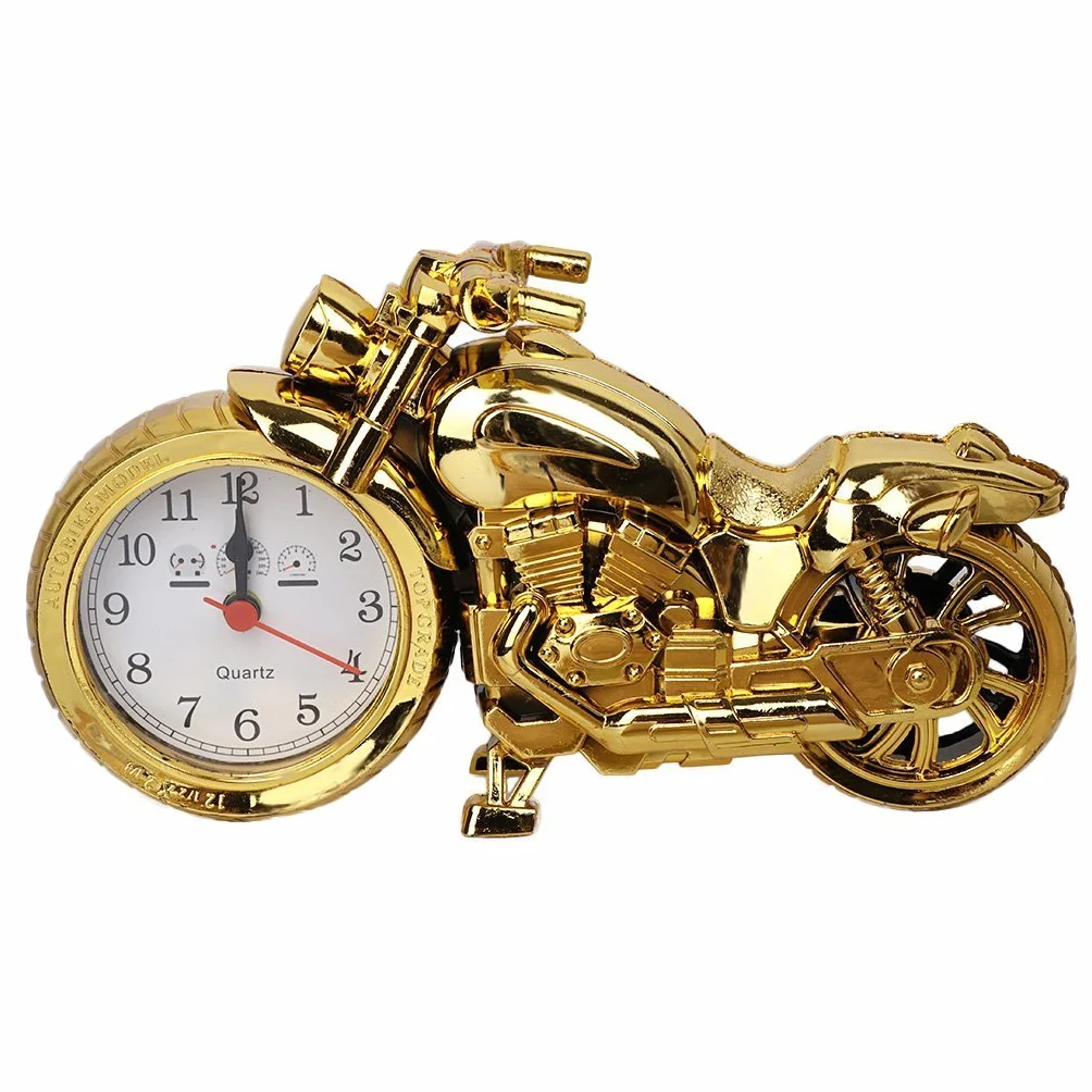 Rétro Moto Style Réveil Table Bureau Horloge Décoration Cadeau