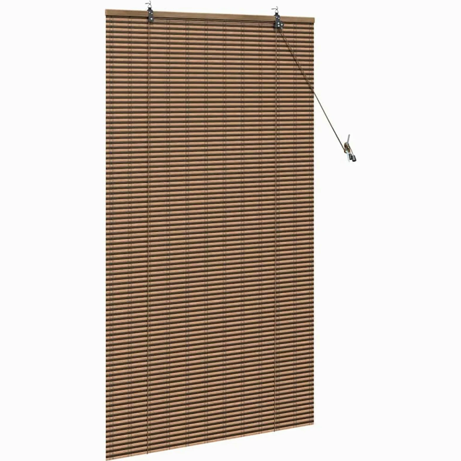 Gecheer Store plissé en bambou - 100 x 160 cm - Pare-vue - Protection solaire - Marron