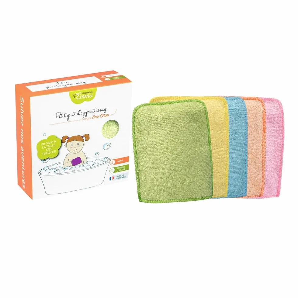 Les Tendances D Emma Lot de 5 petits gants d'apprentissage en Bambou bio