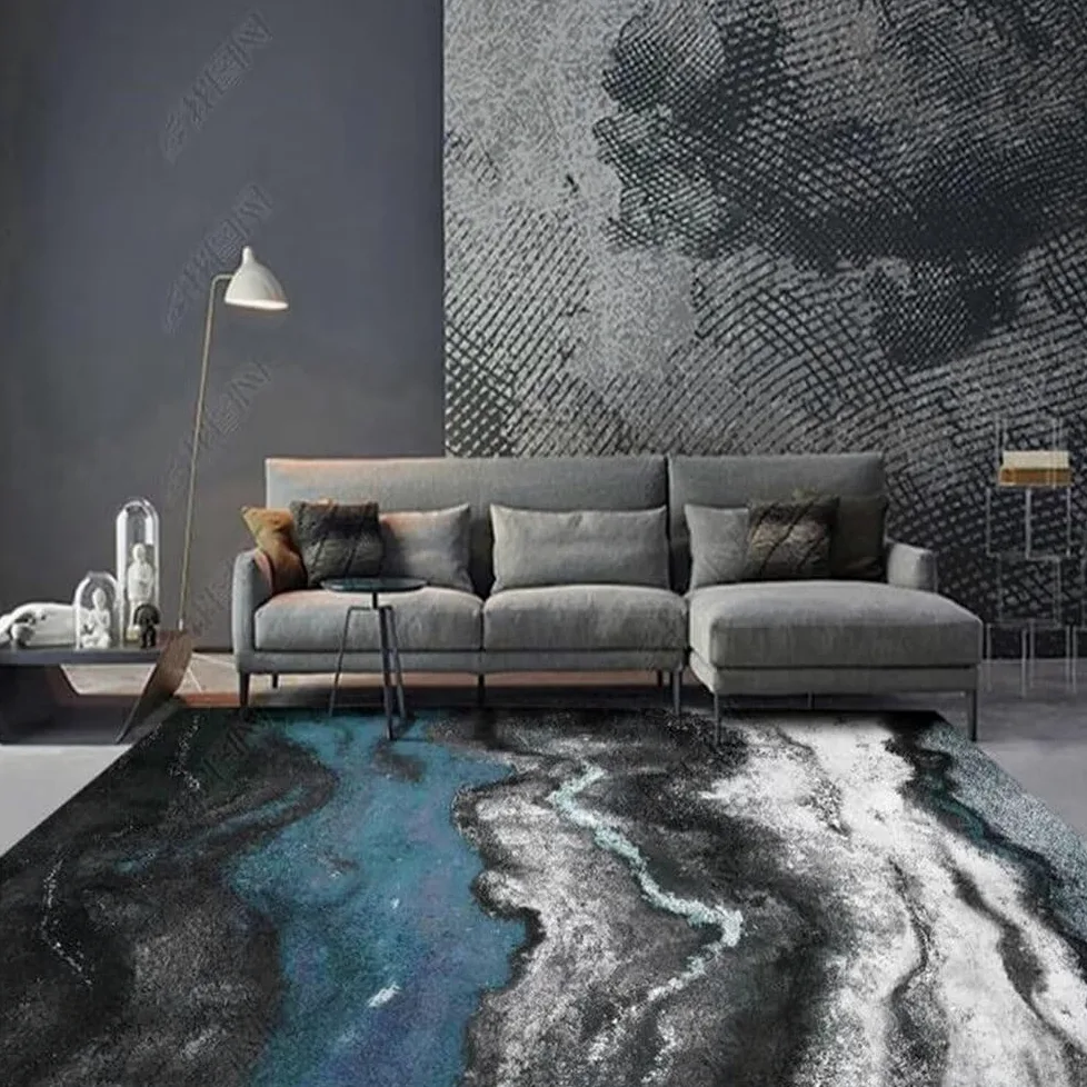Tapis Sol Accessoire Chambre Les accessoires de décoration pour la maison du salon gris-bleu peuvent être utilisés pendant de nombreuses années et sont résistants à l'usure. Tapis D'Entr¨¦E 80X200CM