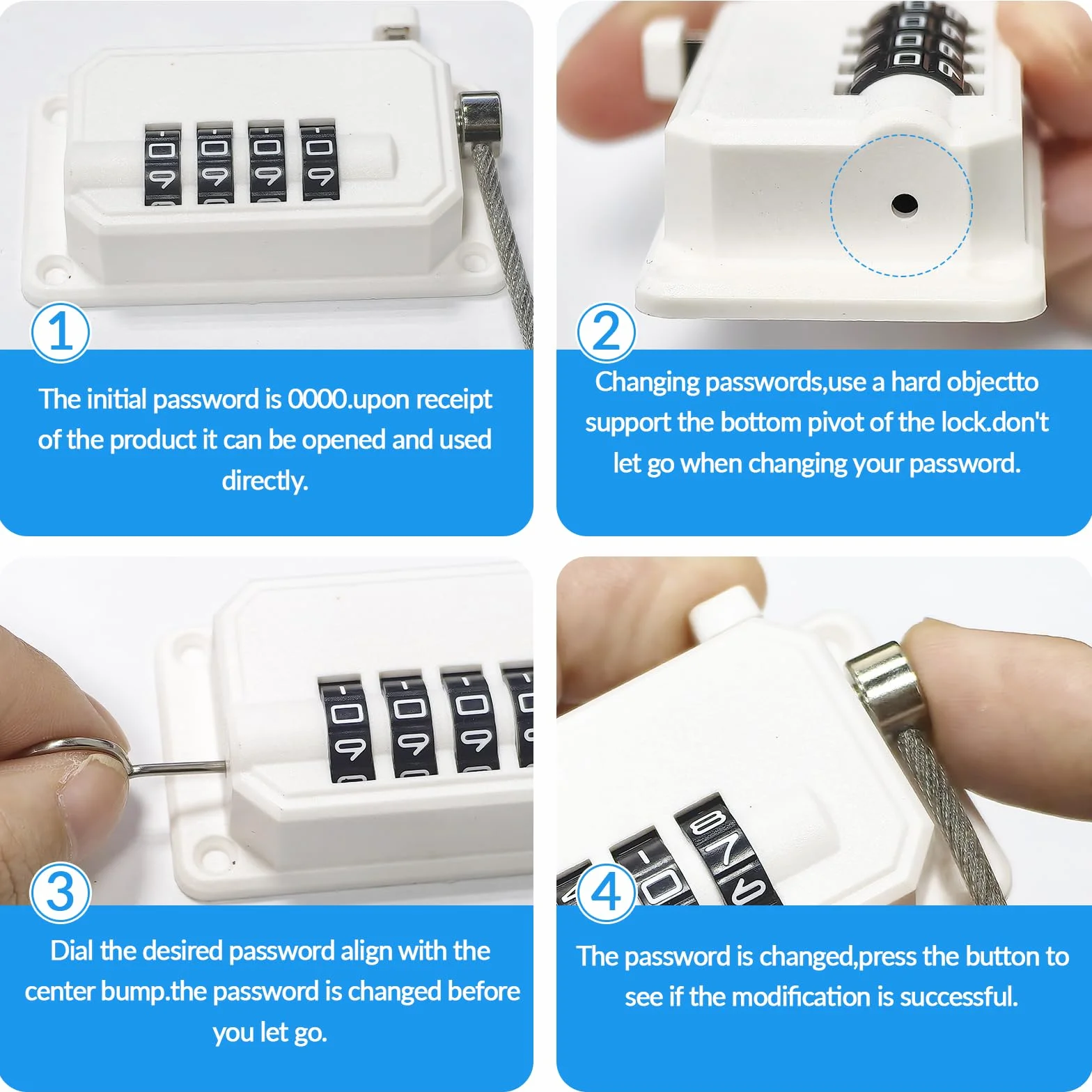 Cadenas Frigo Enfant Serrure Réfrigérateur Combinaison Sécurité Fenêtre Sans Percage Verrou Placard Rotatif 360° Blanc 2 Pièces
