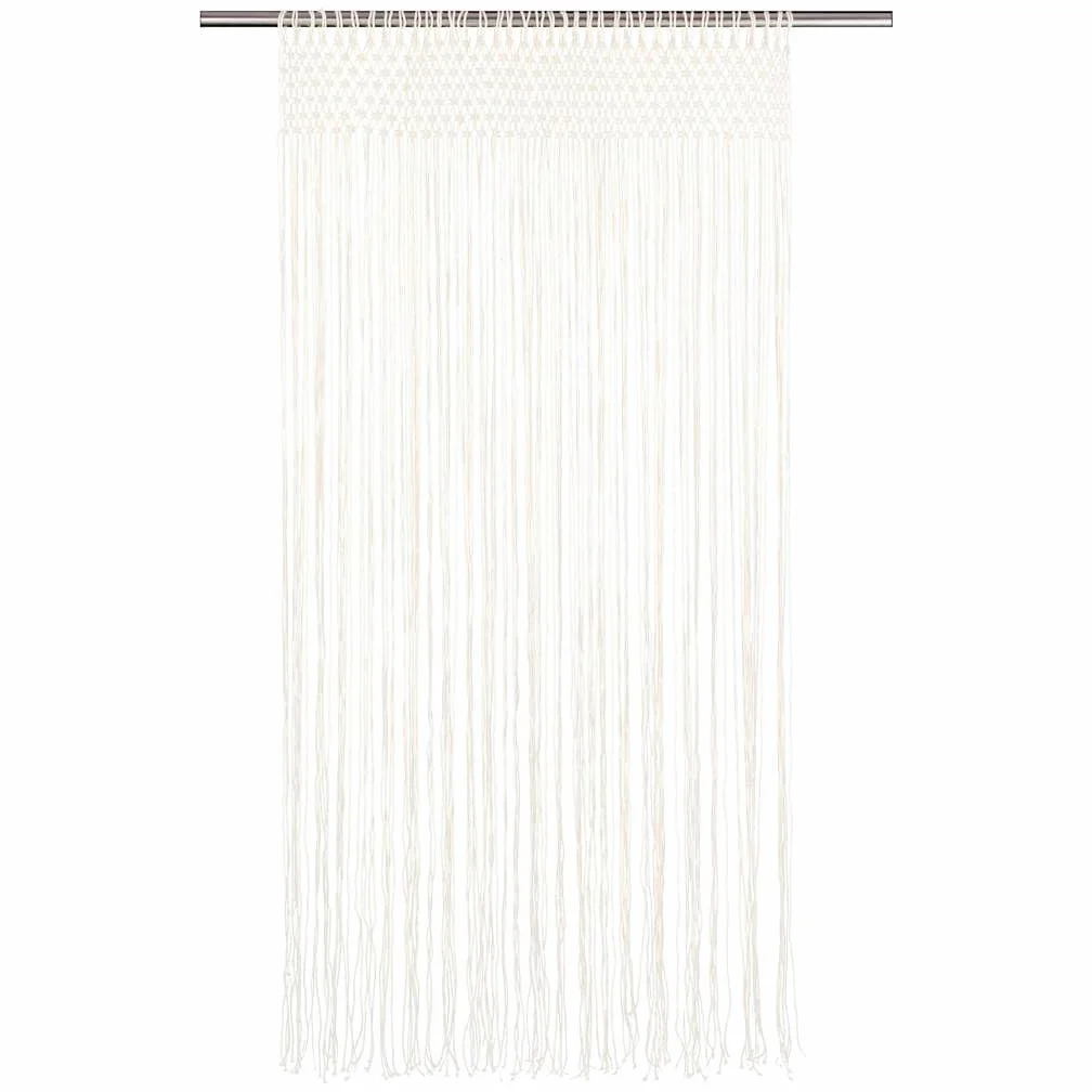 Rideau en macramé 140x240 cm Coton Salon A | Thermique Isolant Lumiere et Anti Chaleur Rideau Fenêtre pour Chambre et Intérieur