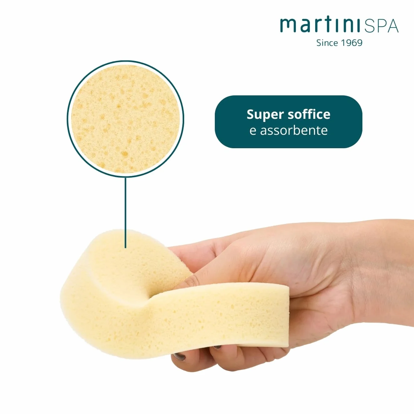 Martini SPA Éponge pour bébé polyuréthane extra doux beige 14 x 8,5 x 3,5 cm 29 g 1 unité