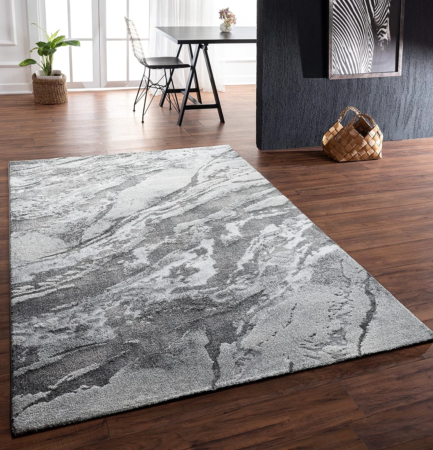 Mia's Teppiche Mira Tapis De Salon Gris/Anthracite 120x170 cm Frisé 28066 95