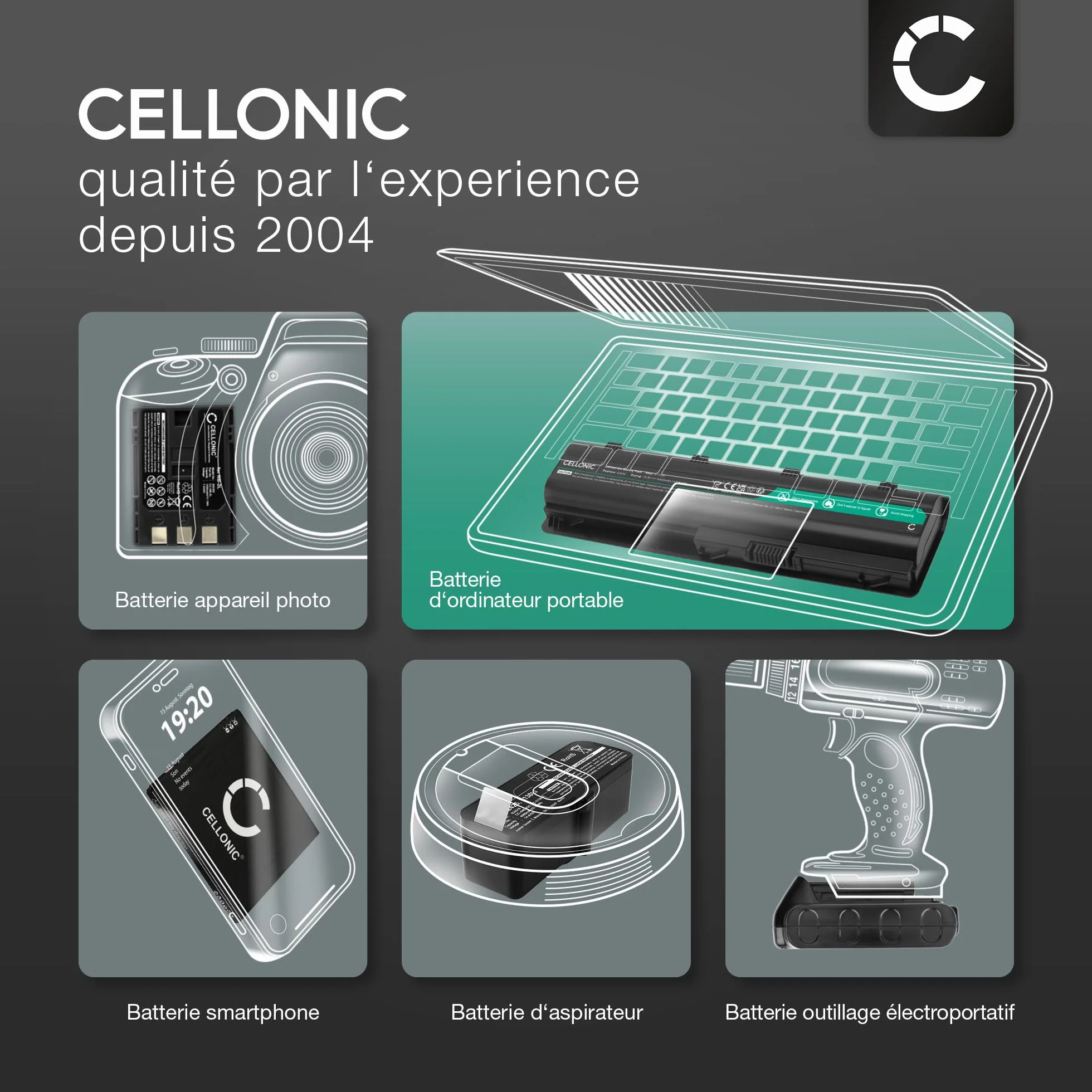 CELLONIC Batterie pour Enceinte Compatible Marshall Middleton 2600mAh 11.1V