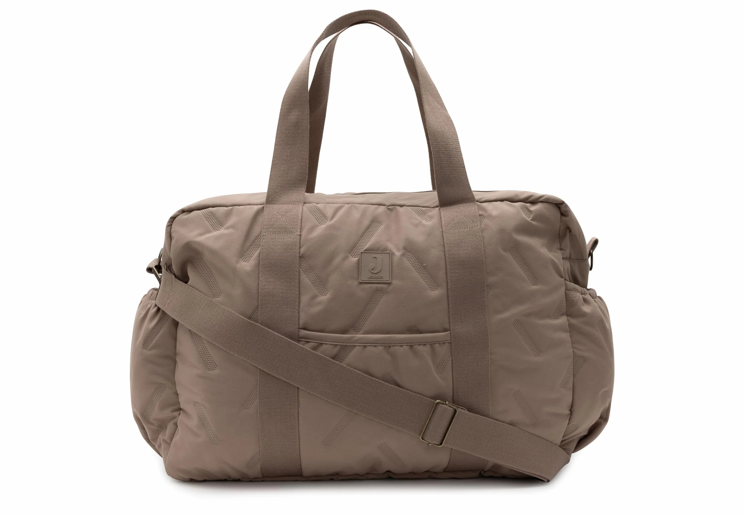 Jollein Sac à Langer Embossed Lily Milky Coffee 42x30x15 cm Motif Gaufré Déperlant Bandoulière Réglable
