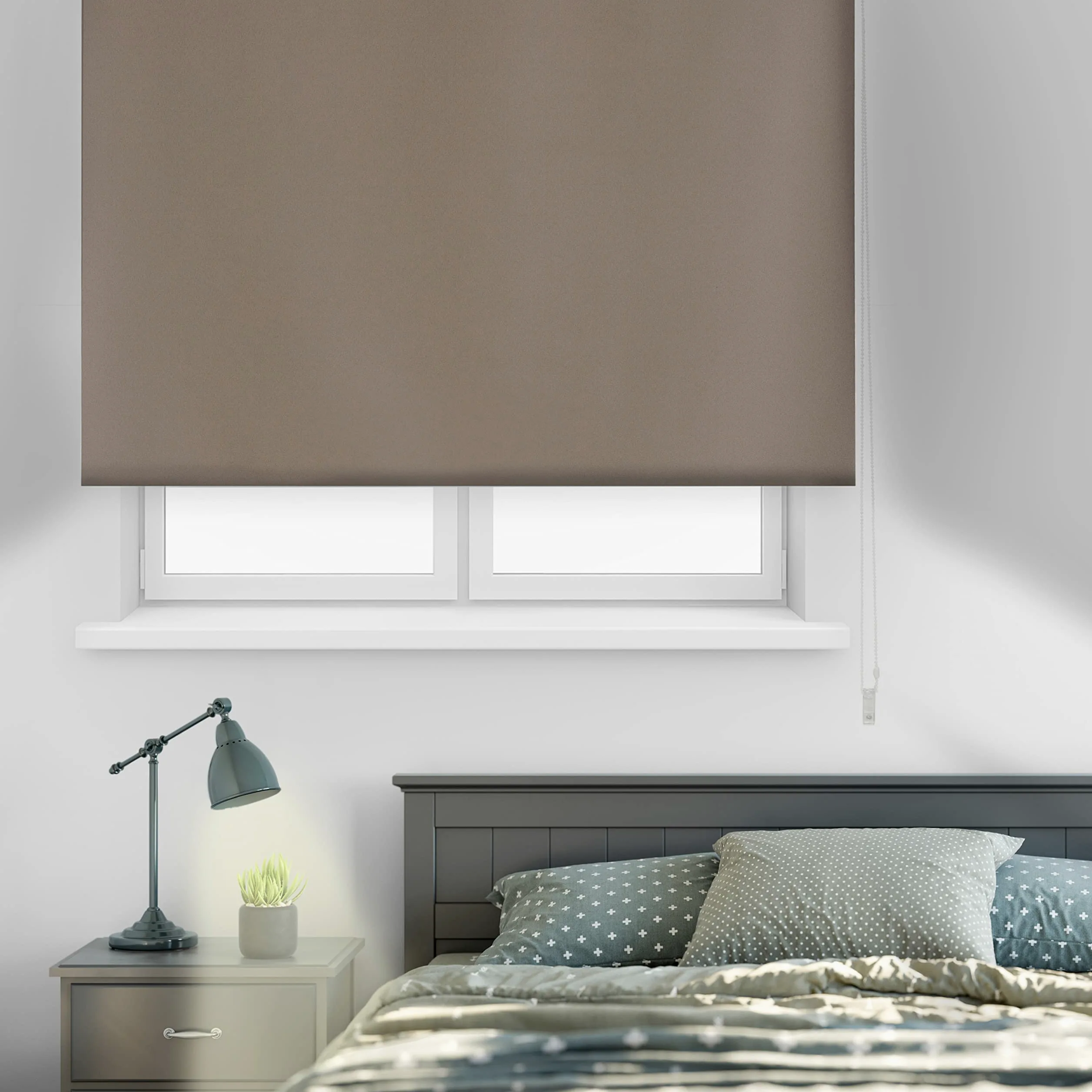 Store Enrouleur occultant uni Premium - Store Enrouleur occultant - Dimensions 160 x 230 cm - Store occultant occultant - Store Thermique Taupe - Store Thermique Taupe - Store occultant