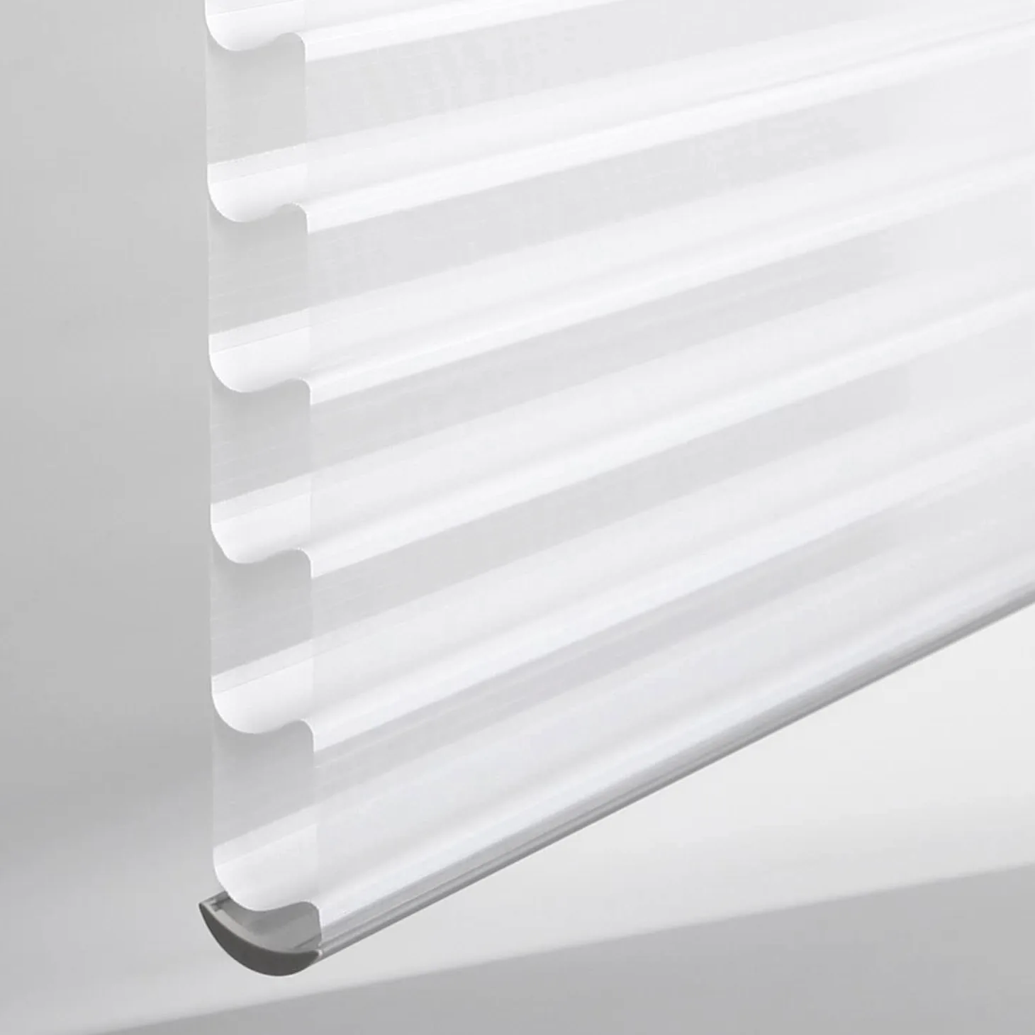 MADECOSTORE Store Enrouleur Jour Nuit Duo Voile avec Coffre - Gamme Must - Blanc - L63 x H250cm