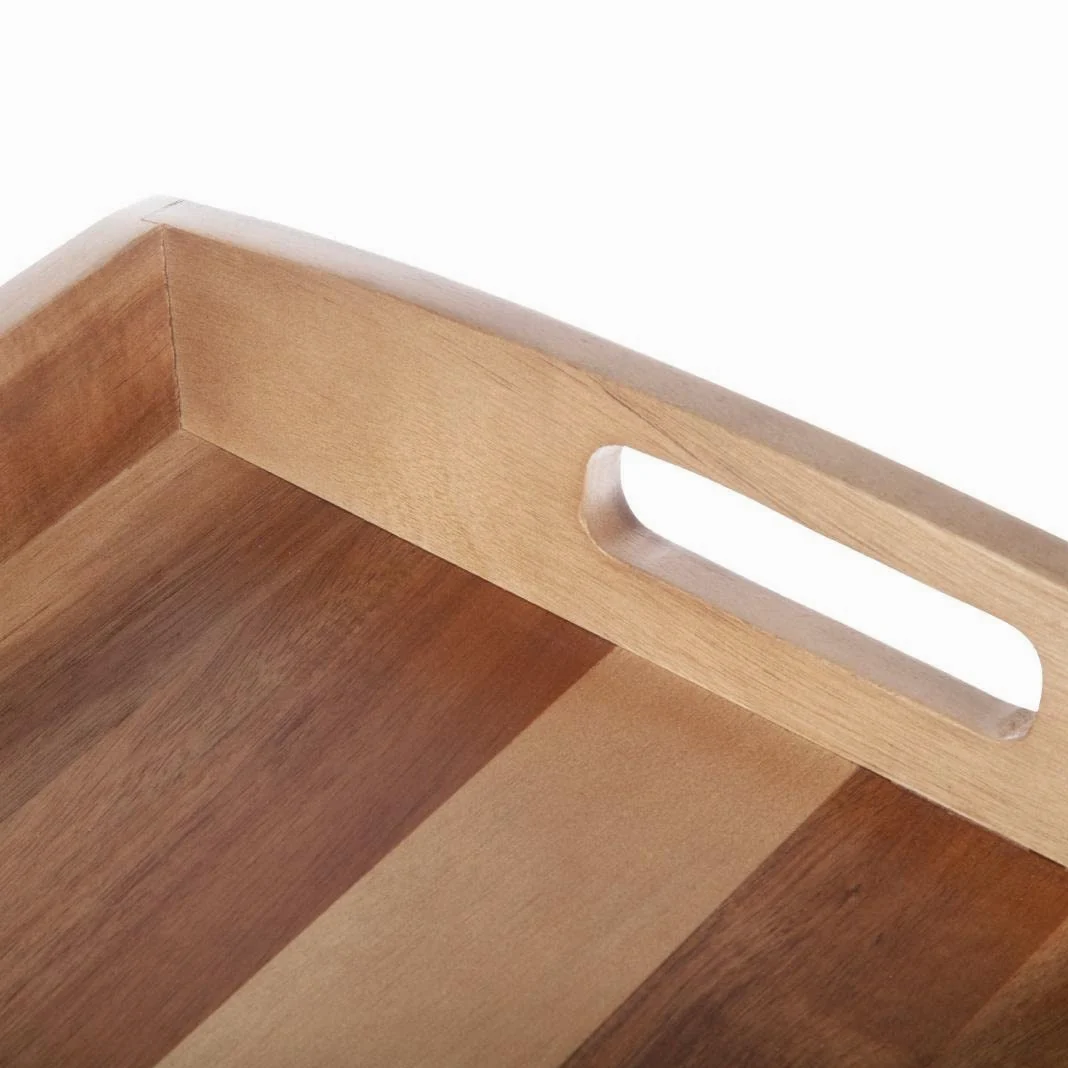 Olympia Plateau de service en acacia, taille : 510 (L) x 350 (P) mm, usage professionnel et domestique, GM266