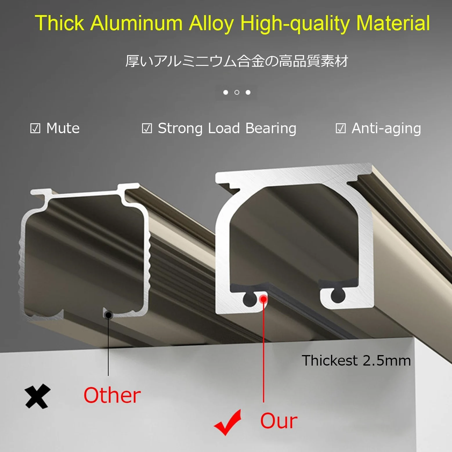 LIYI929GP Tringle À Rideau De Plafond pour Rideaux, Rail De Rideau De Plafond, Rails De Rideaux en Aluminium Robuste, Montage Au Plafond Ou Au Mur - Séparateur De Pièce, Facile À Installer