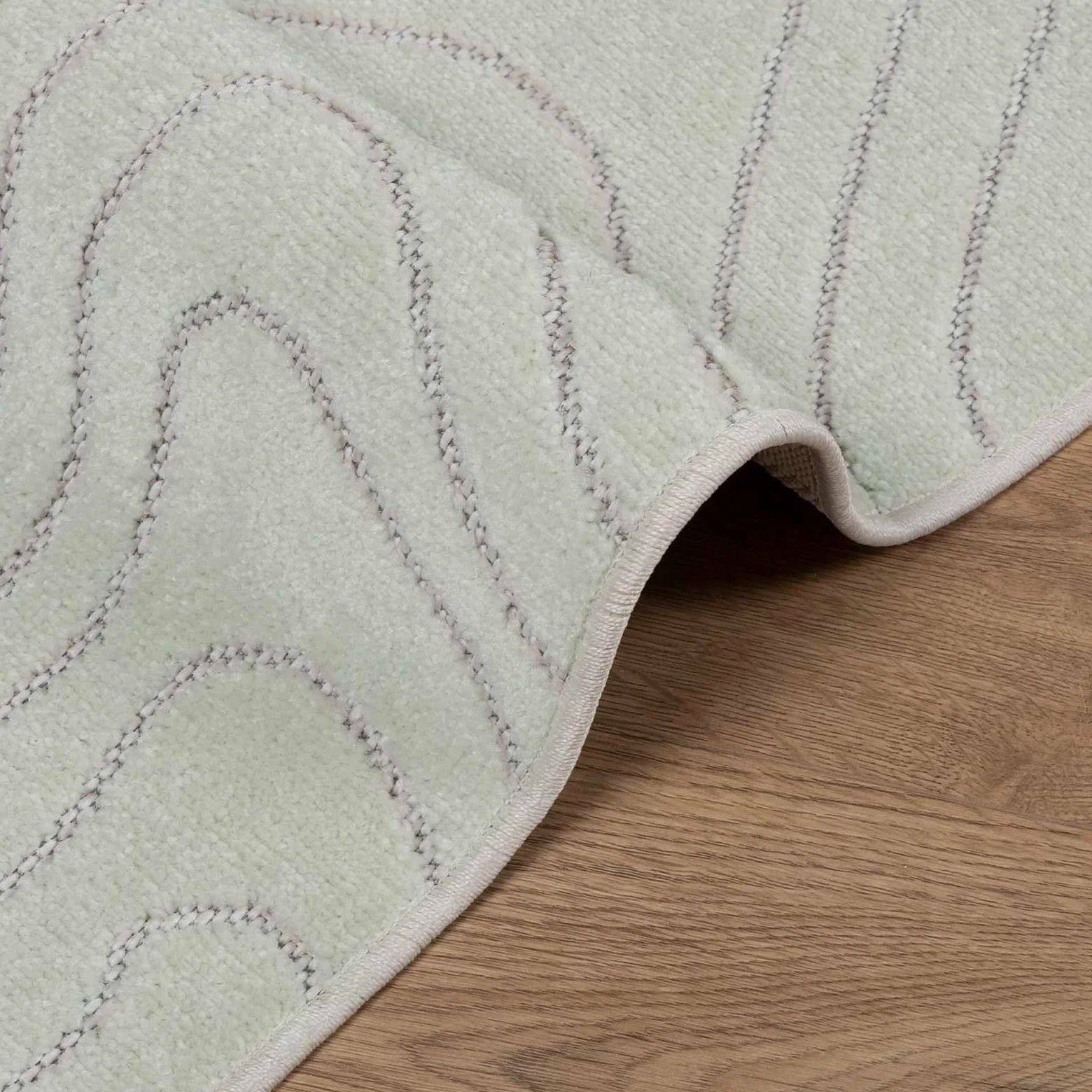 Tapis de Surface PALMERAS Vert 80 x 150 cm Polyester Doux antidérapant Lavable Moelleux pour Salon Couloir intérieur extérieur décoration Moderne Confortable
