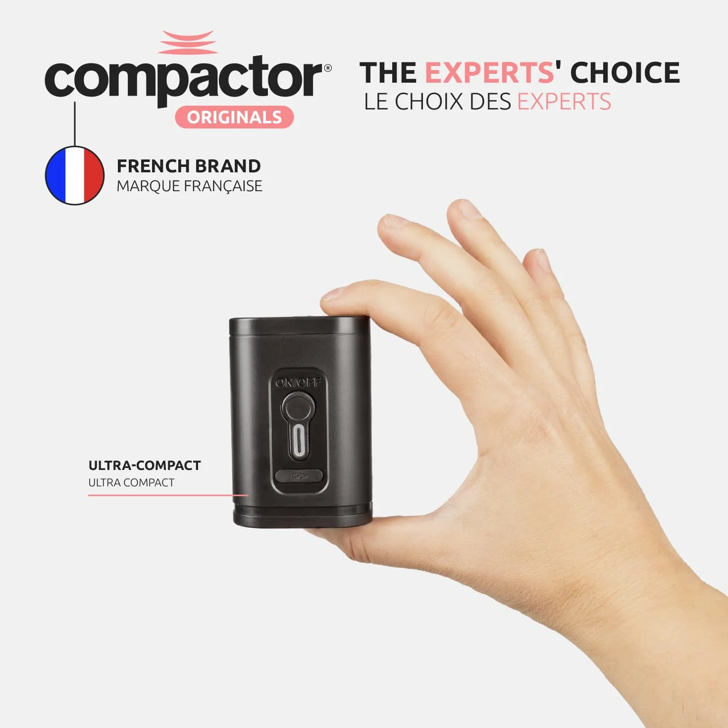 Pompe électrique portable sans fil Compactor pour sacs de rangement sous vide - Recharge USB - Design compact de voyage