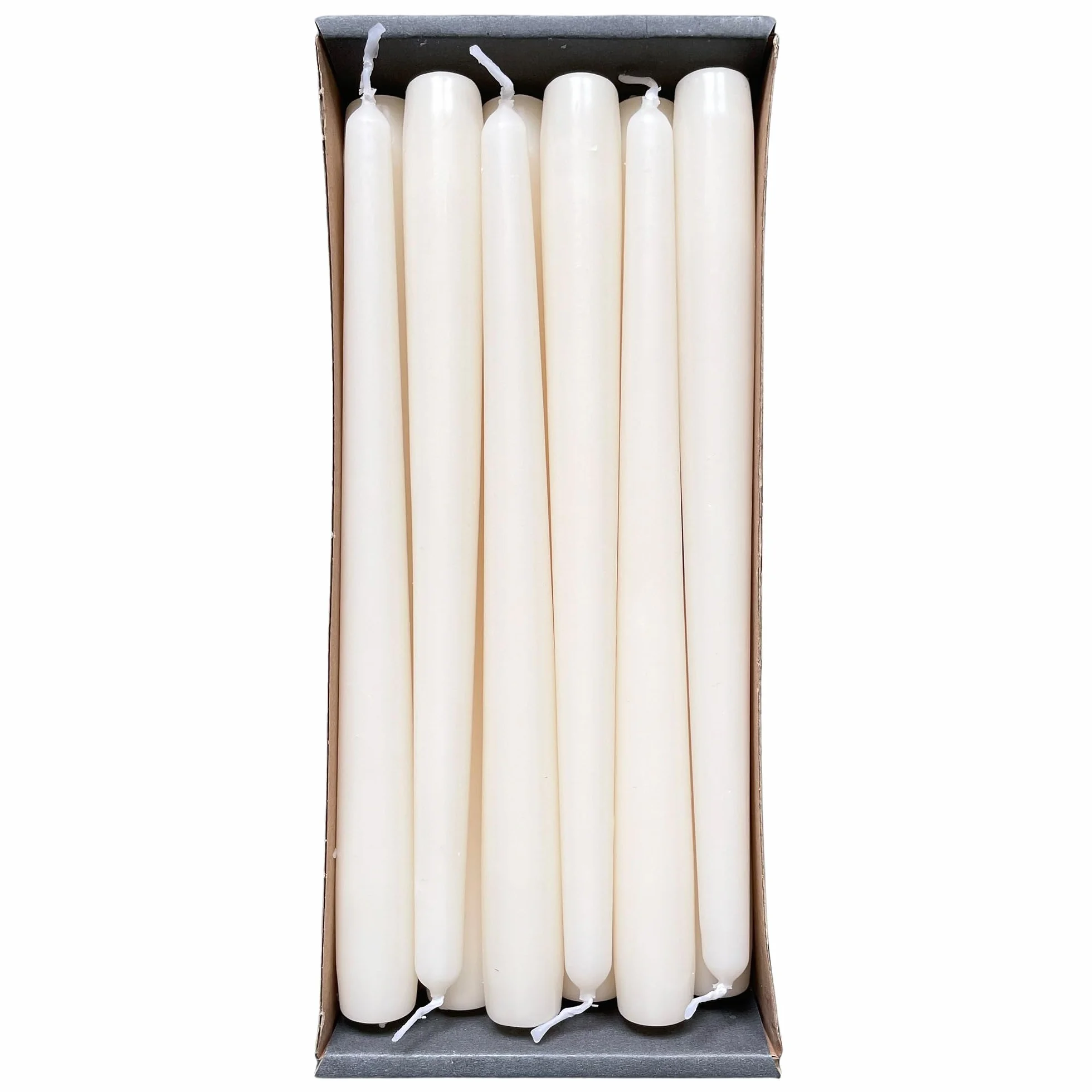 Nordring Bougies coniques 2,3 x 25 cm crème lot de 12