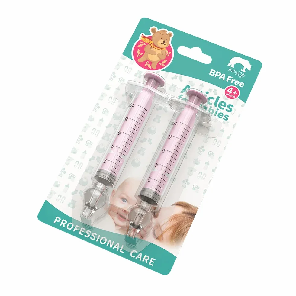 Gegong Irrigateur nasal pour bébé système de rinçage des sinus portable rose
