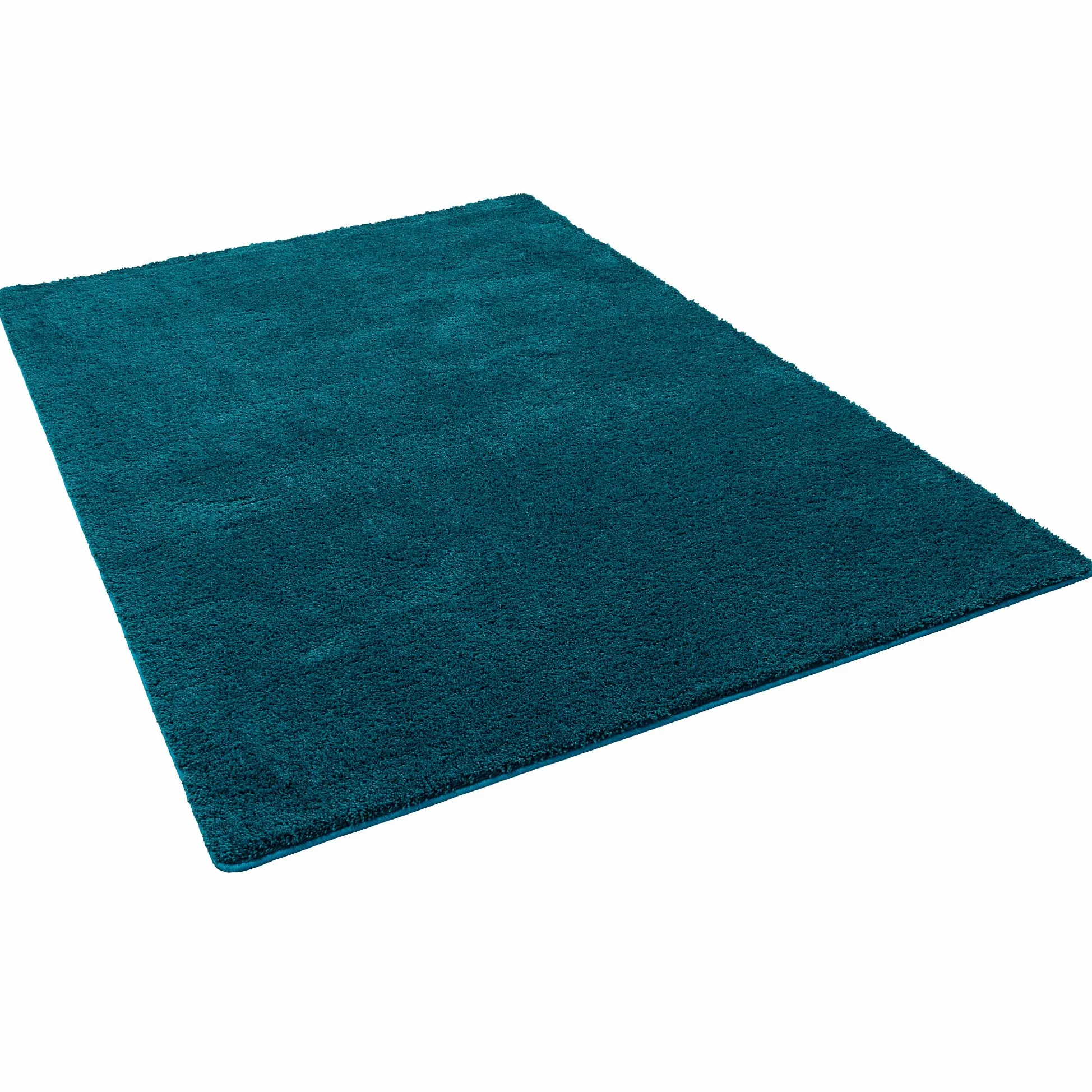 PALACE - Tapis Shaggy à Poils Longs - Sarcelle Bleu Verde - 17 Tailles Disponibles