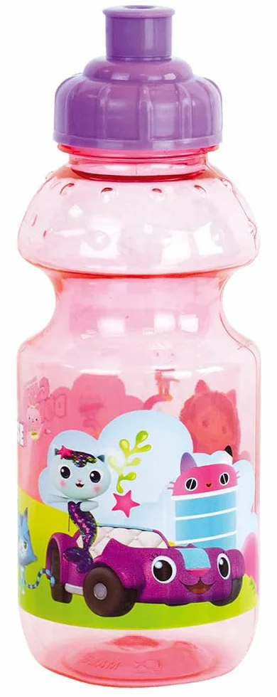 FUN HOUSE GABBY ET LA MAISON MAGIQUE GOURDE BOUTEILLE REUTILISABLE 350 ML POUR ENFANT, Rose