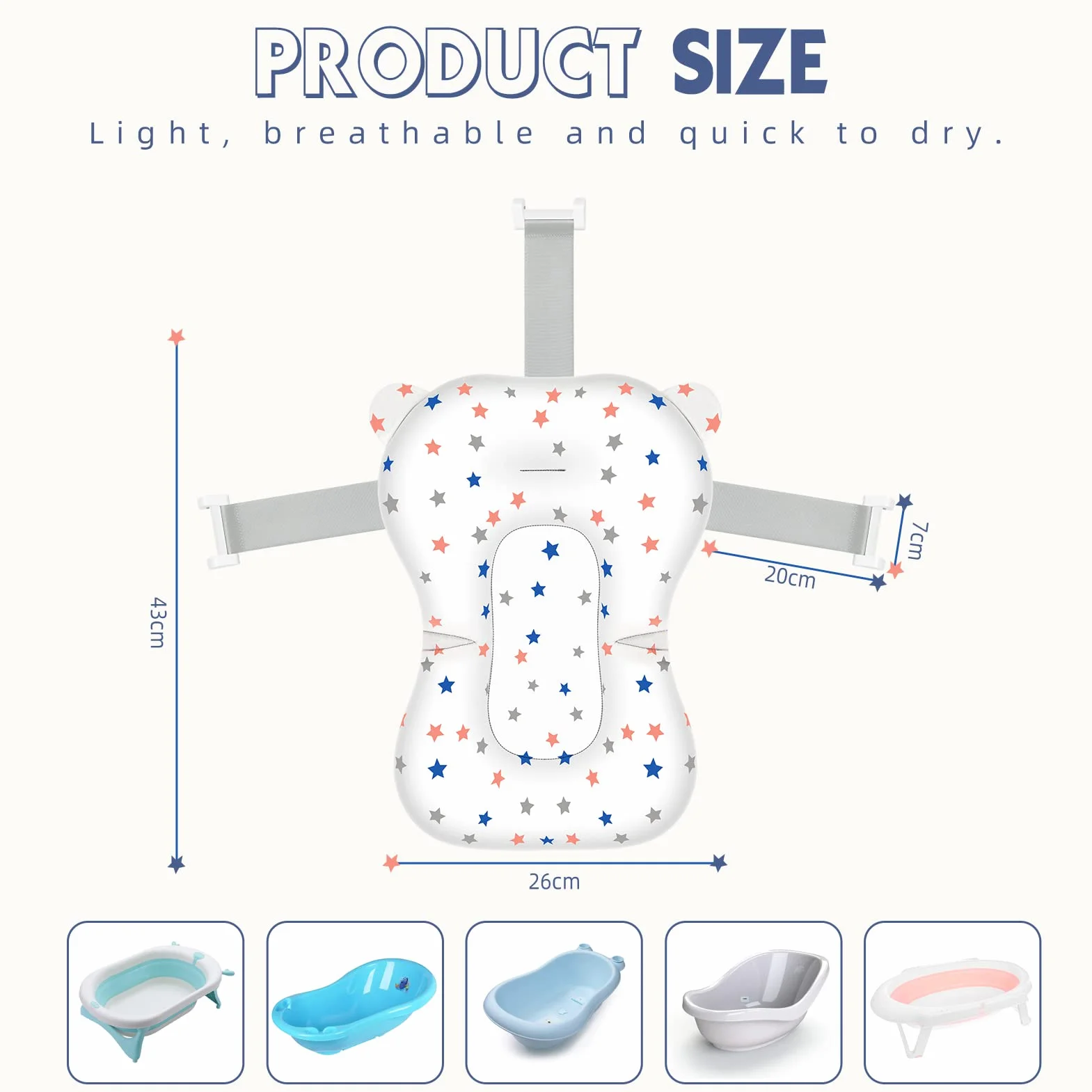 Coussin de Bain Bebe Transat pour Baignoire Siege Matelas Reducteur Baby Hamac Adaptateur Oreiller