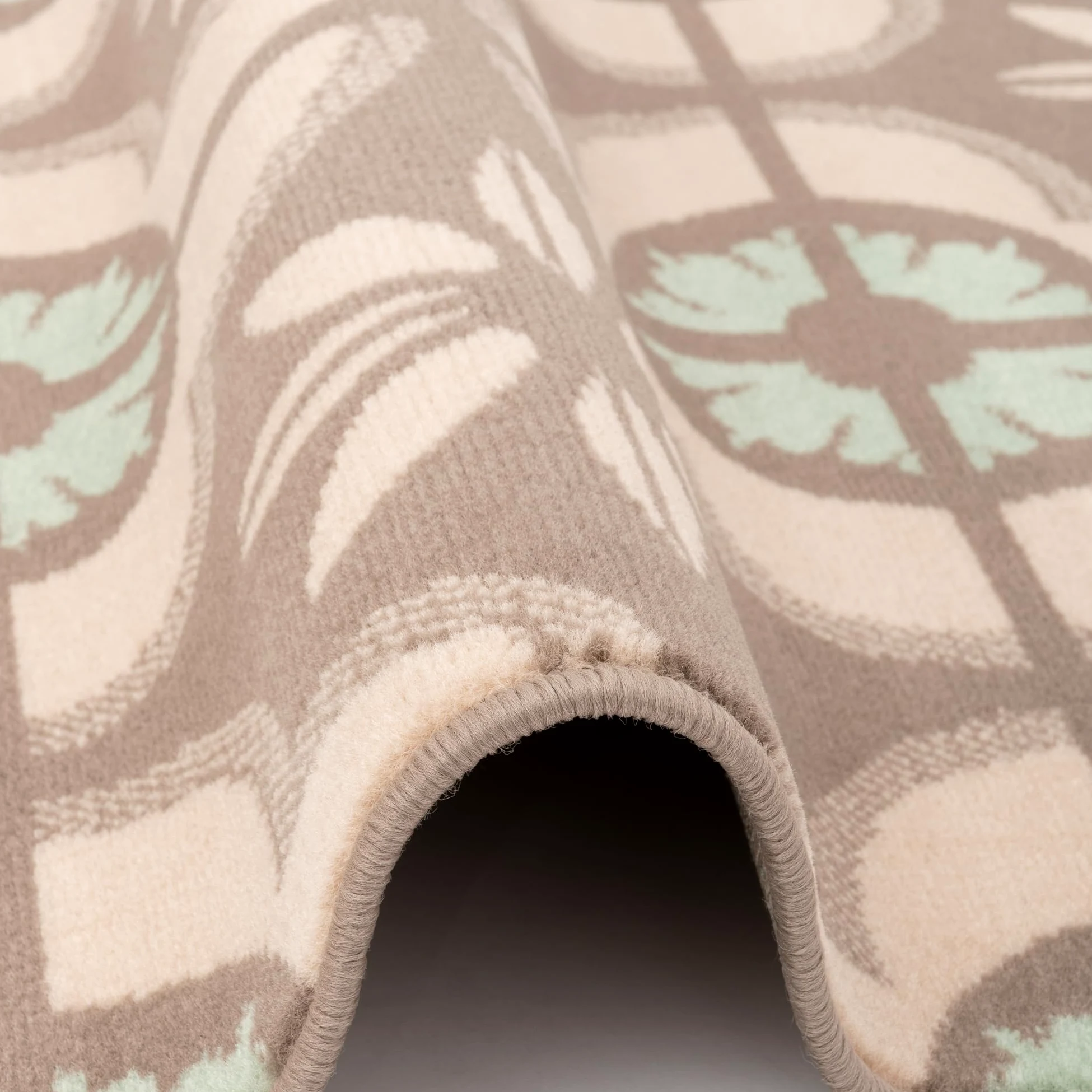 Pergamon Samba - Tapis de Designer Moderne - Optique des tuiles - Beige - 5 Tailles
