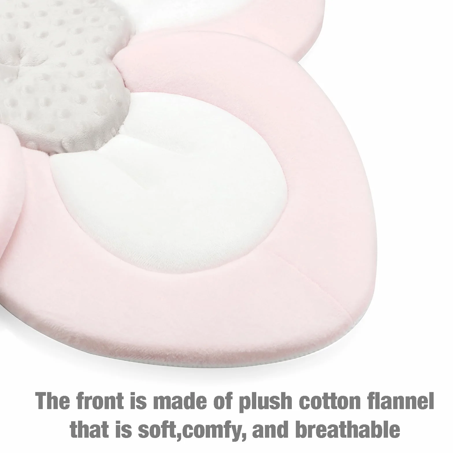 PandaEar Fleur de bain douce pour bébé lavabo portable siège tapis coussin soutien rose