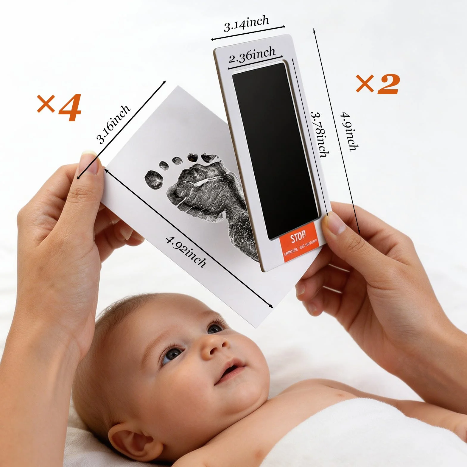 Empreinte Pieds et Mains Bébé Enfant Kit Tampons Clean Touch Sans Encre Cadeau