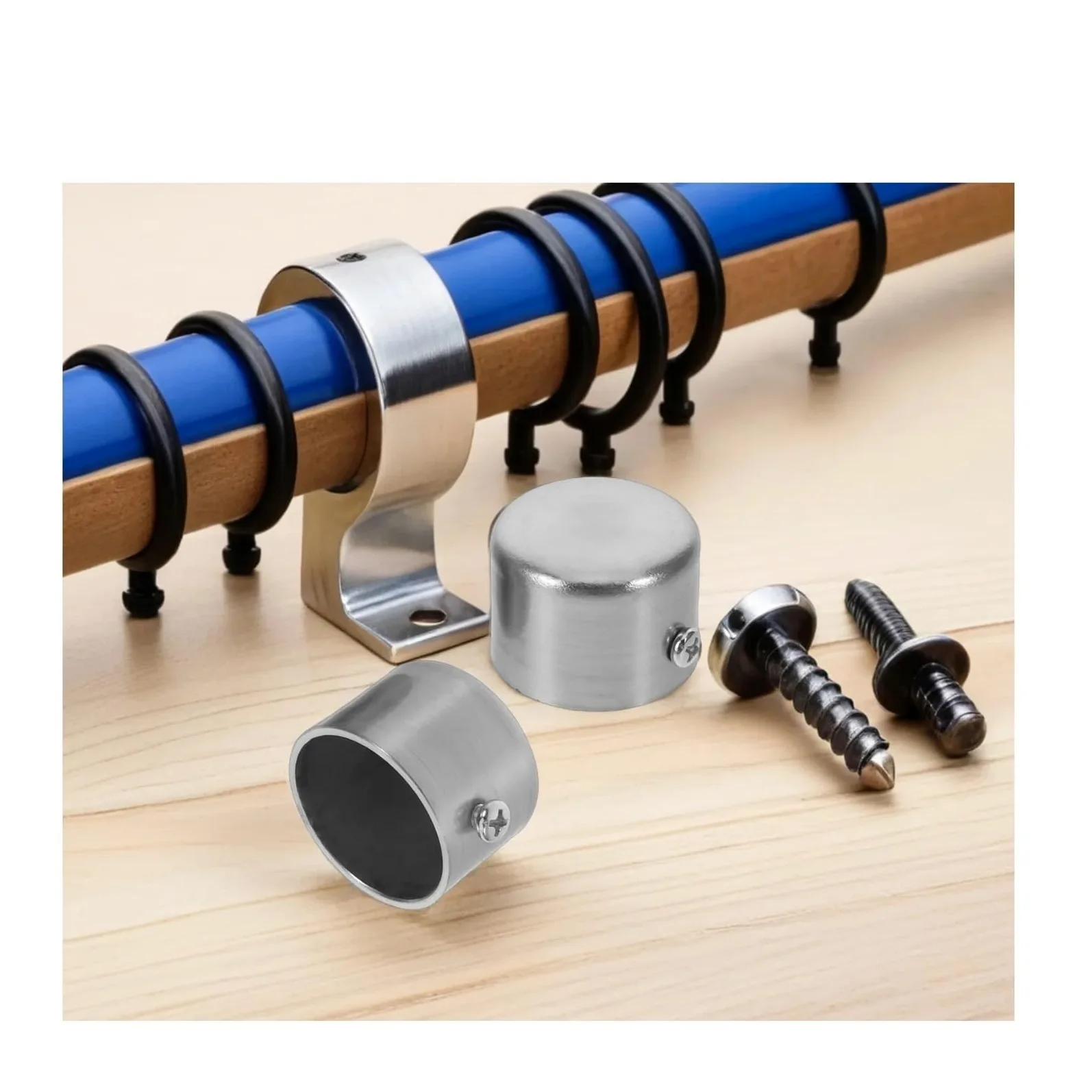 Lot de 6 embouts de tringle à rideaux en alliage - Décoration en métal pour tringles à rideaux