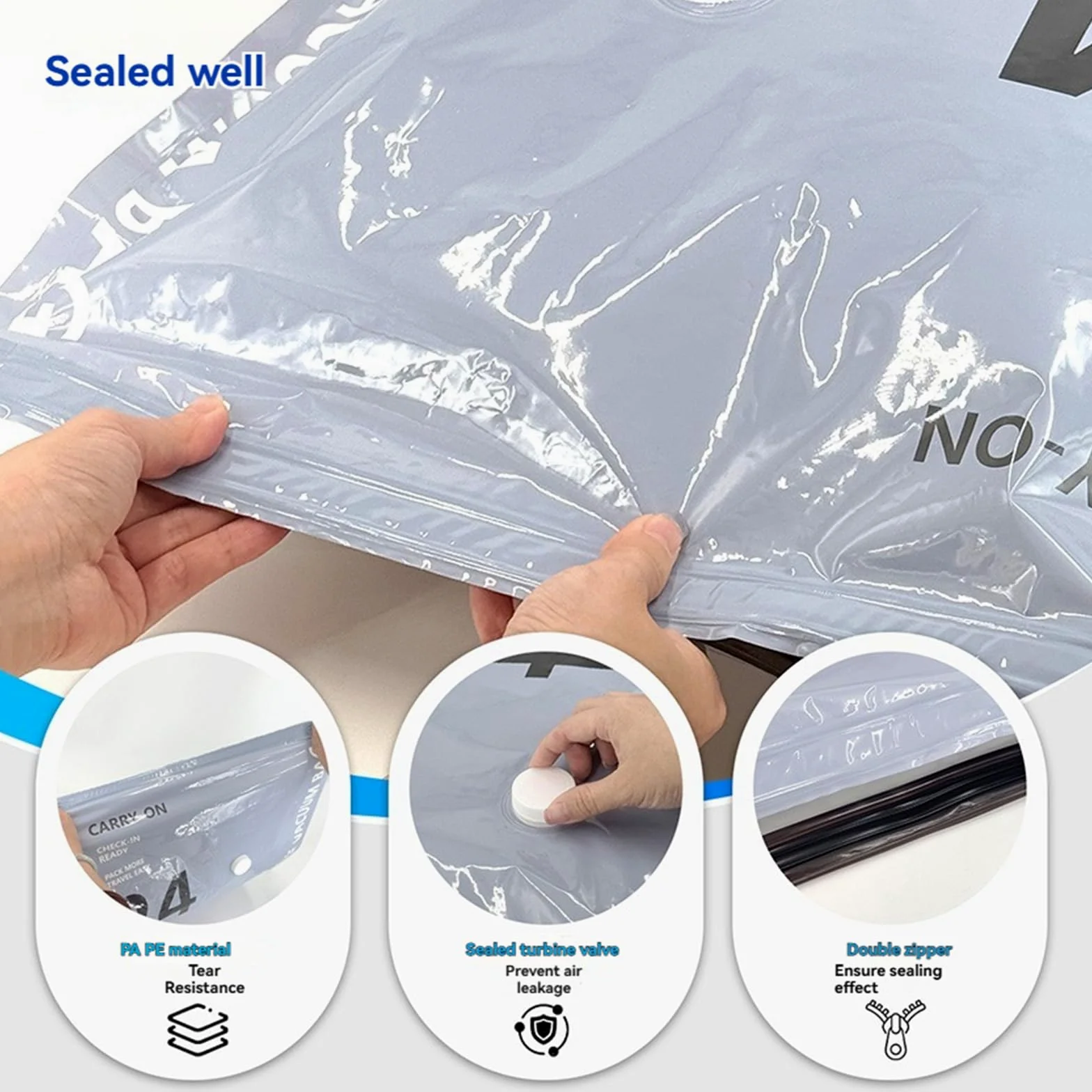 Sac de compression sous vide pour économiser de l'espace - Sacs de rangement L/M/S pour le rangement de vêtements et de la maison - Sac hermétique sous vide avec pompe électrique sans fil