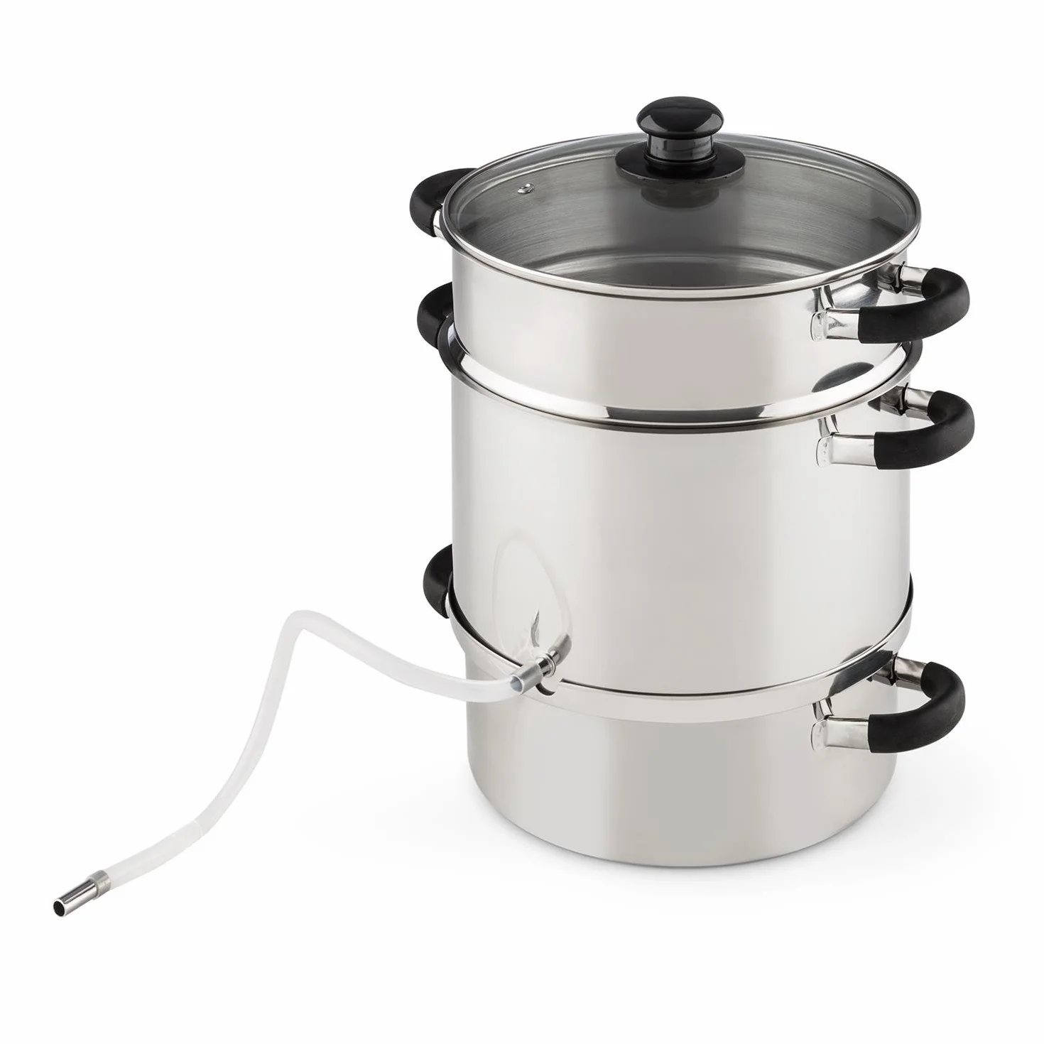 Klarstein Applebee Extracteur de jus électrique à vapeur, INOX, 1500 W, 8 L