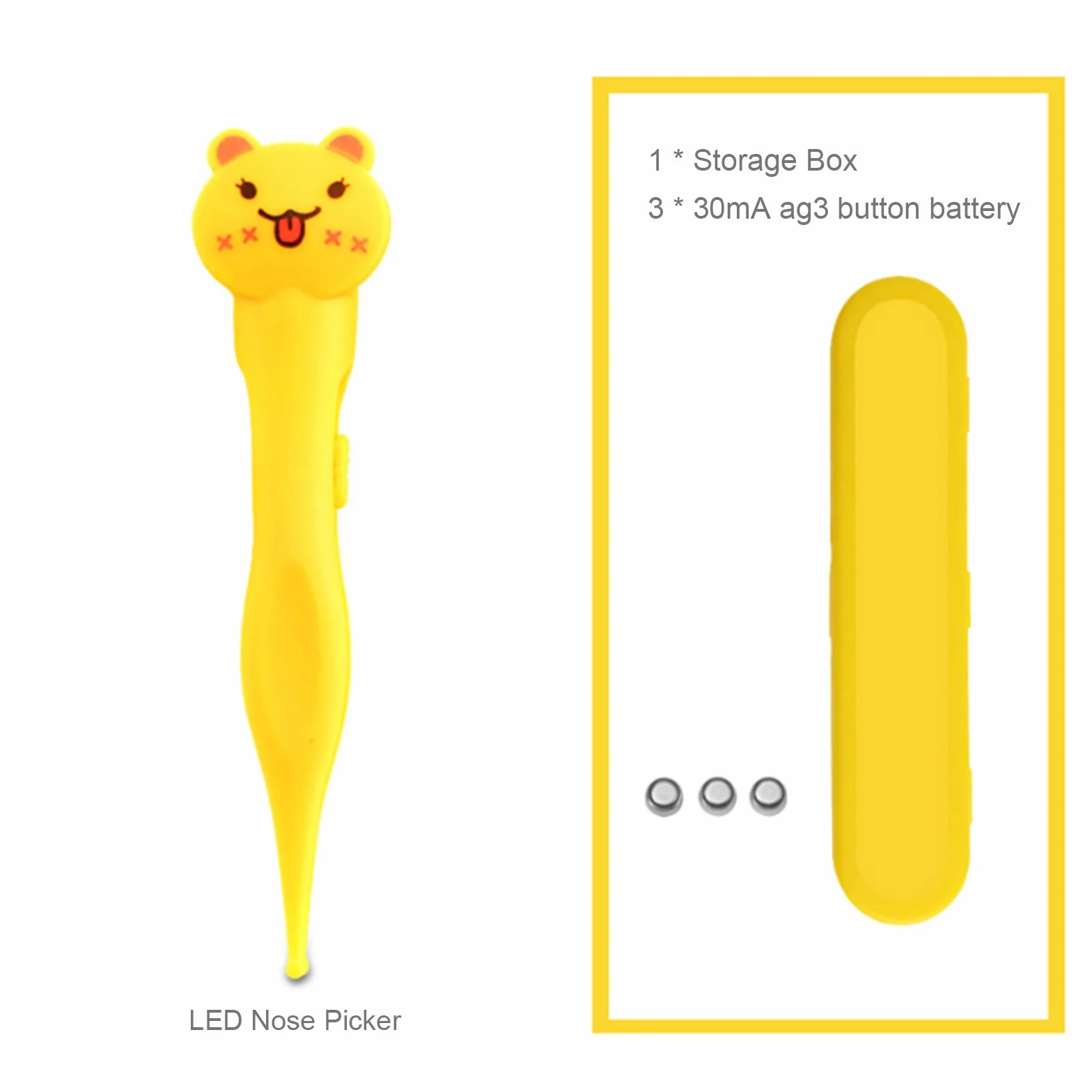 Pince nettoyant oreille nez bébé avec boîte de rangement