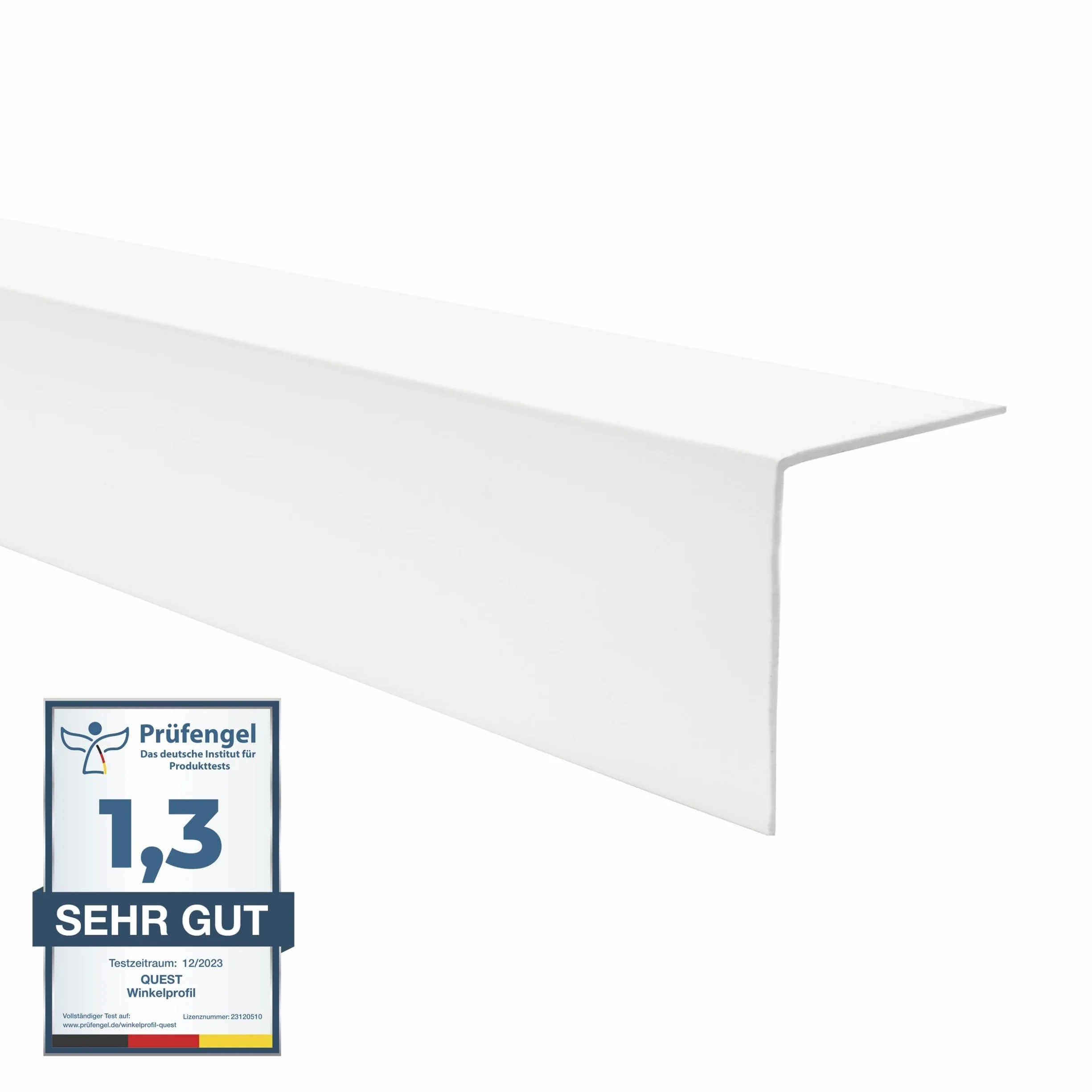 Quest Angle de protection des bords en PVC 50x20 mm 200 cm Blanc - Barre d'angle et protection des coins
